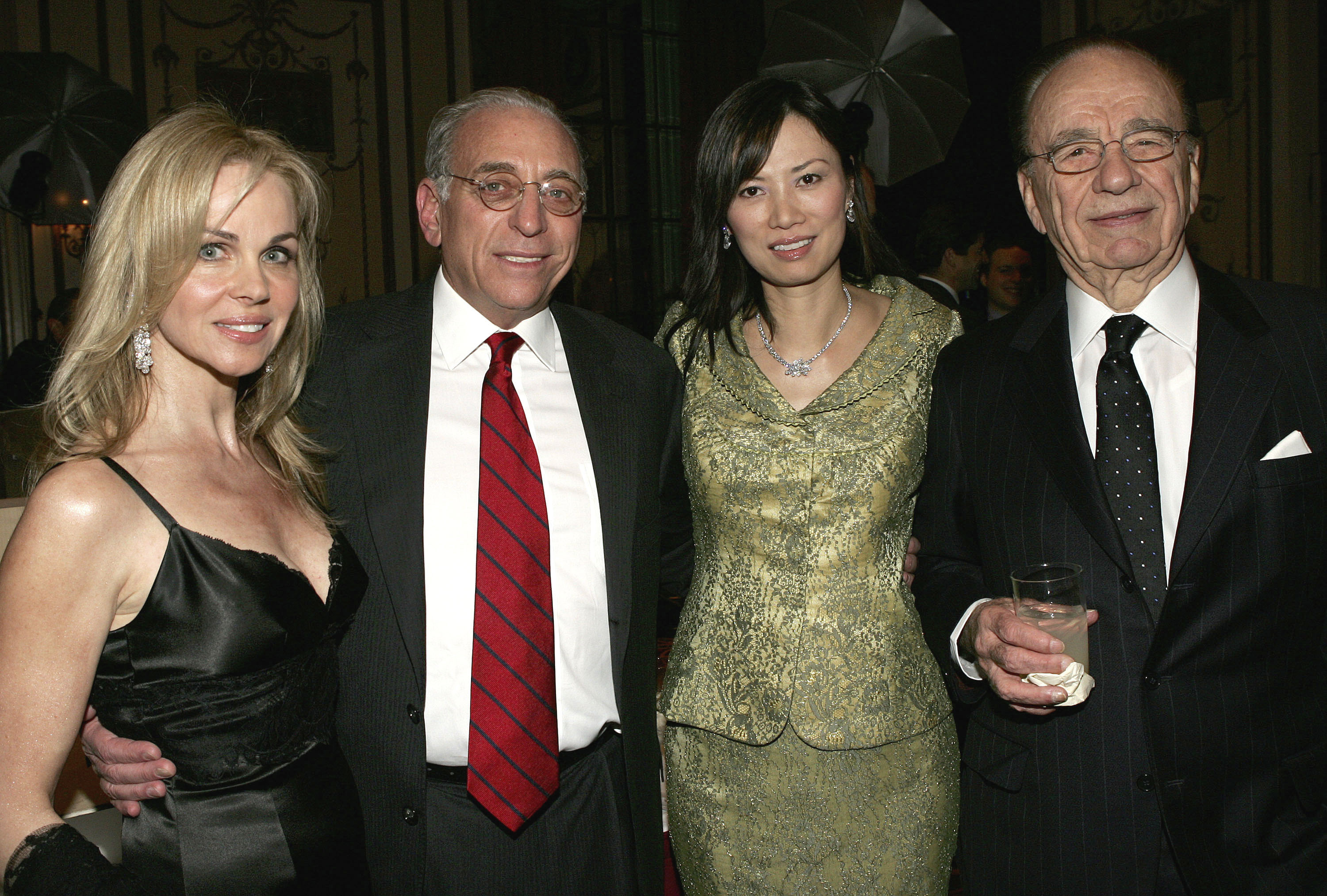 Claudia Peltz, husband Nelson Peltz, Wendy Deng and then-husband Rupert Murdoch attend the Simon Weisenthal Center honors Rupert Murdoch ceremony at The Waldorf Astoria on January 11, 2006 in New York City.