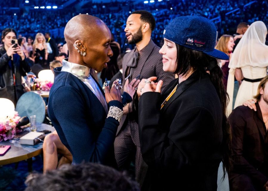 Billie Eilish Cynthia Erivo at the 2025 Grammy awards
