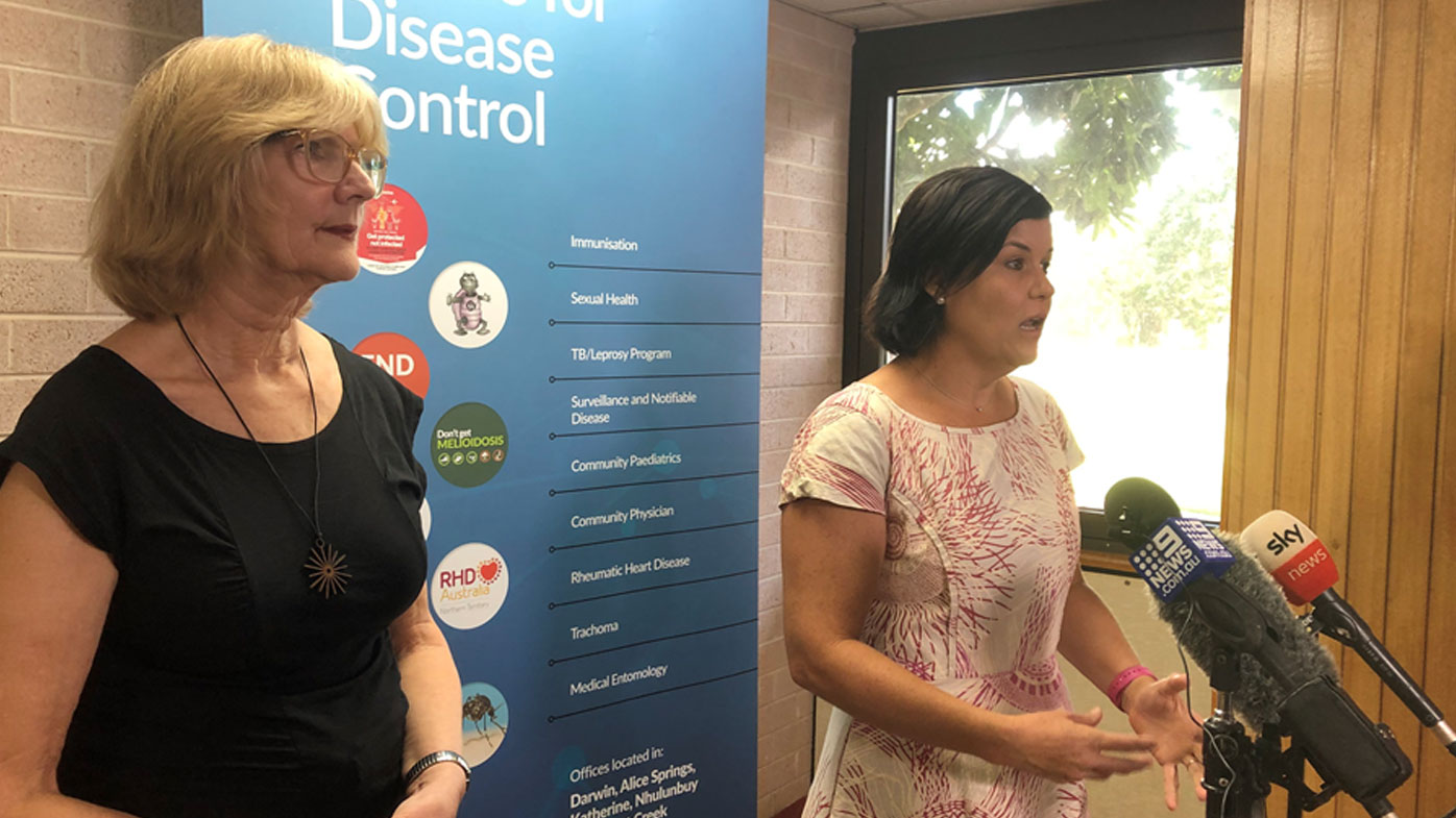 Director of NT's Centtre For Disease Control Vicki Krause and NT Health Minister Natasha Fyles today.