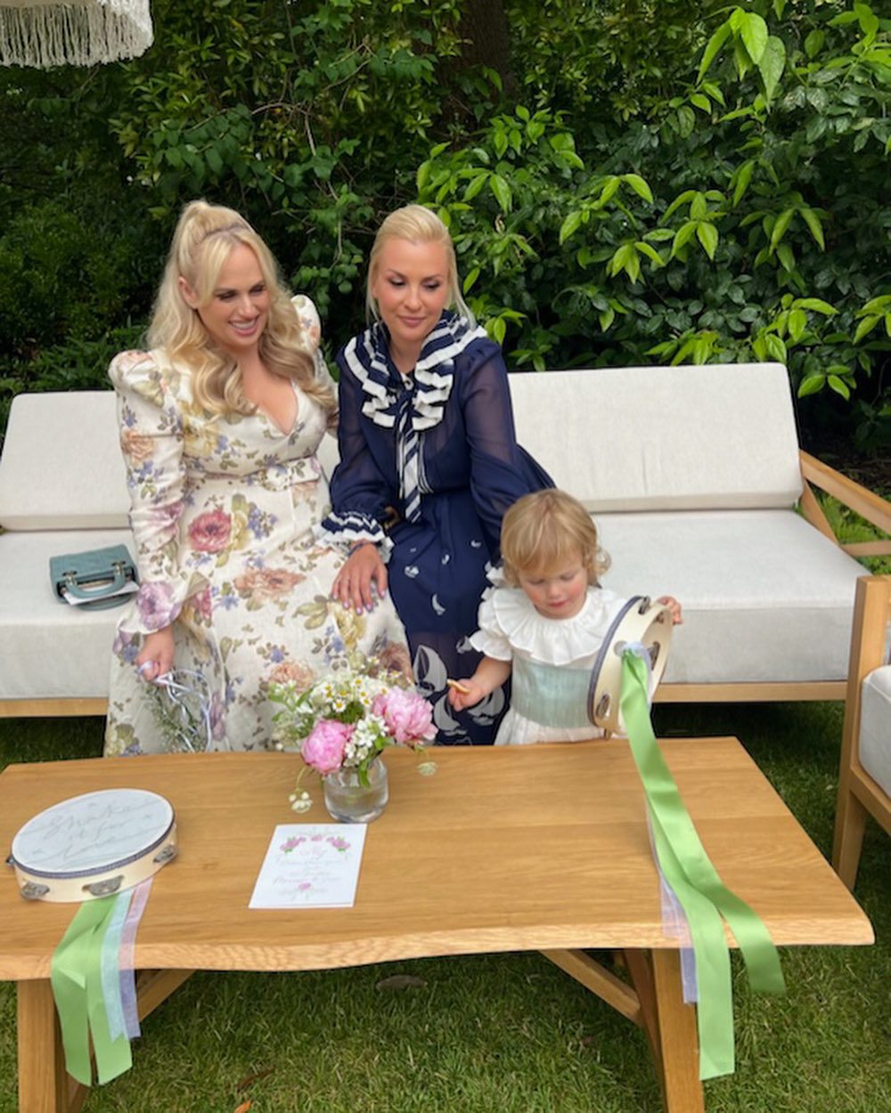Ramona Agruma, Rebel Wilson and daughter Royce Lillian at a Chelsea wedding