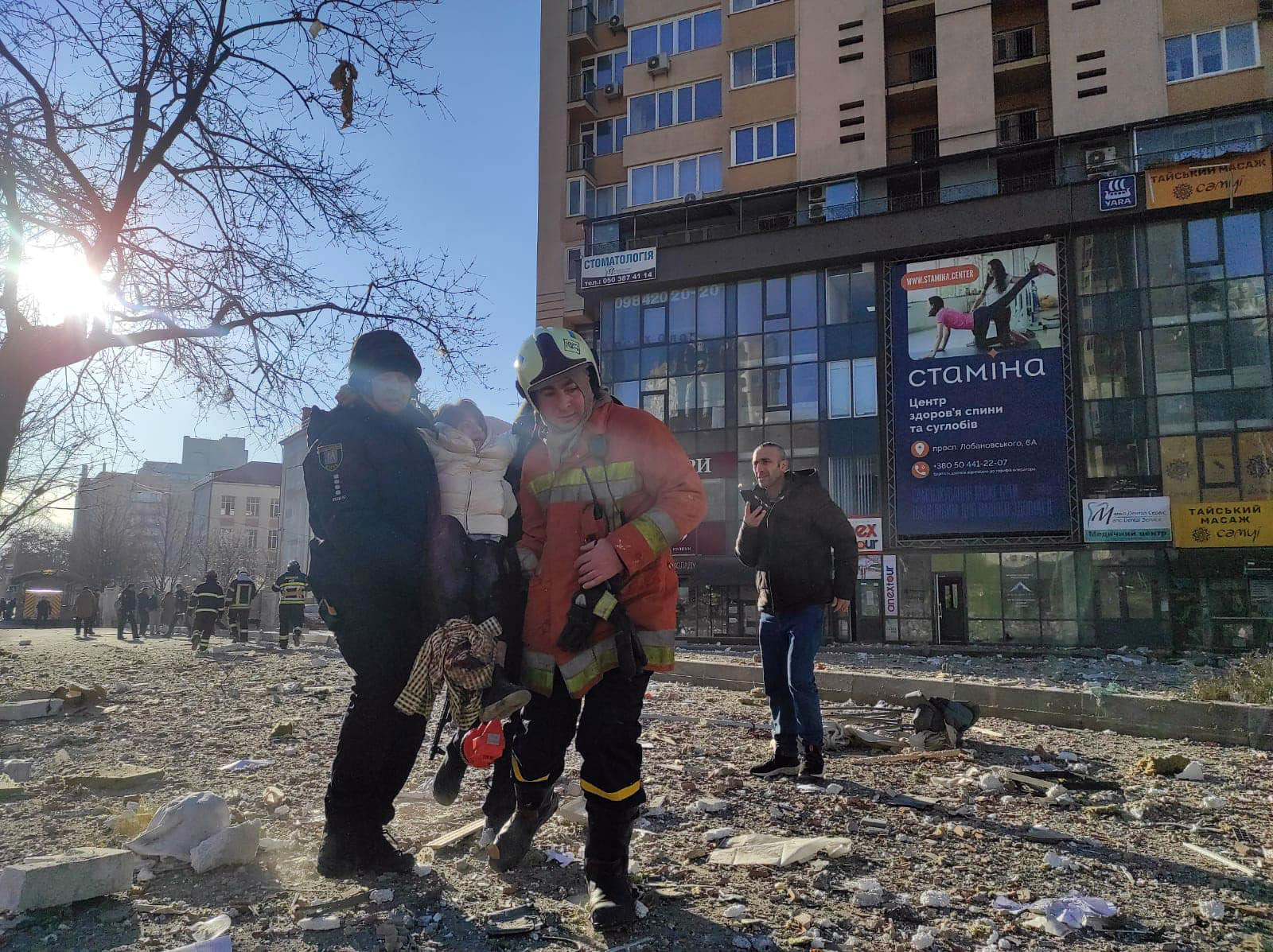 Person evacuated from Kyiv apartment building