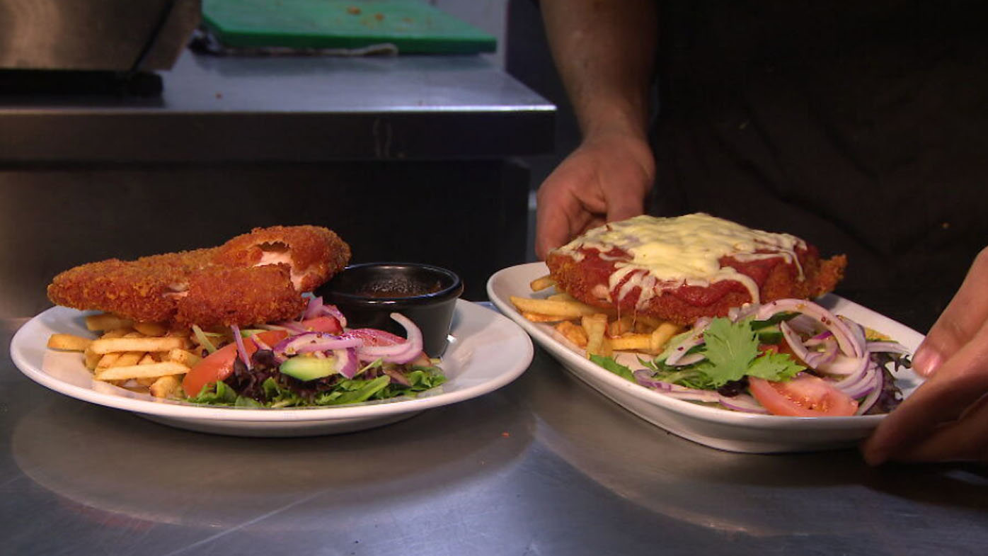 The price of a schnitzel and Chicken Parmigiana has recently increased in some pubs. 