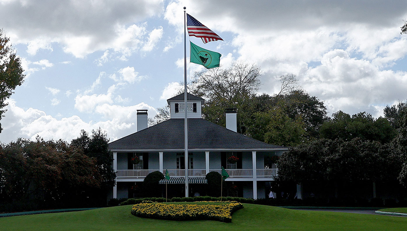 The Augusta National clubhouse, with the Crow's Nest at the top.