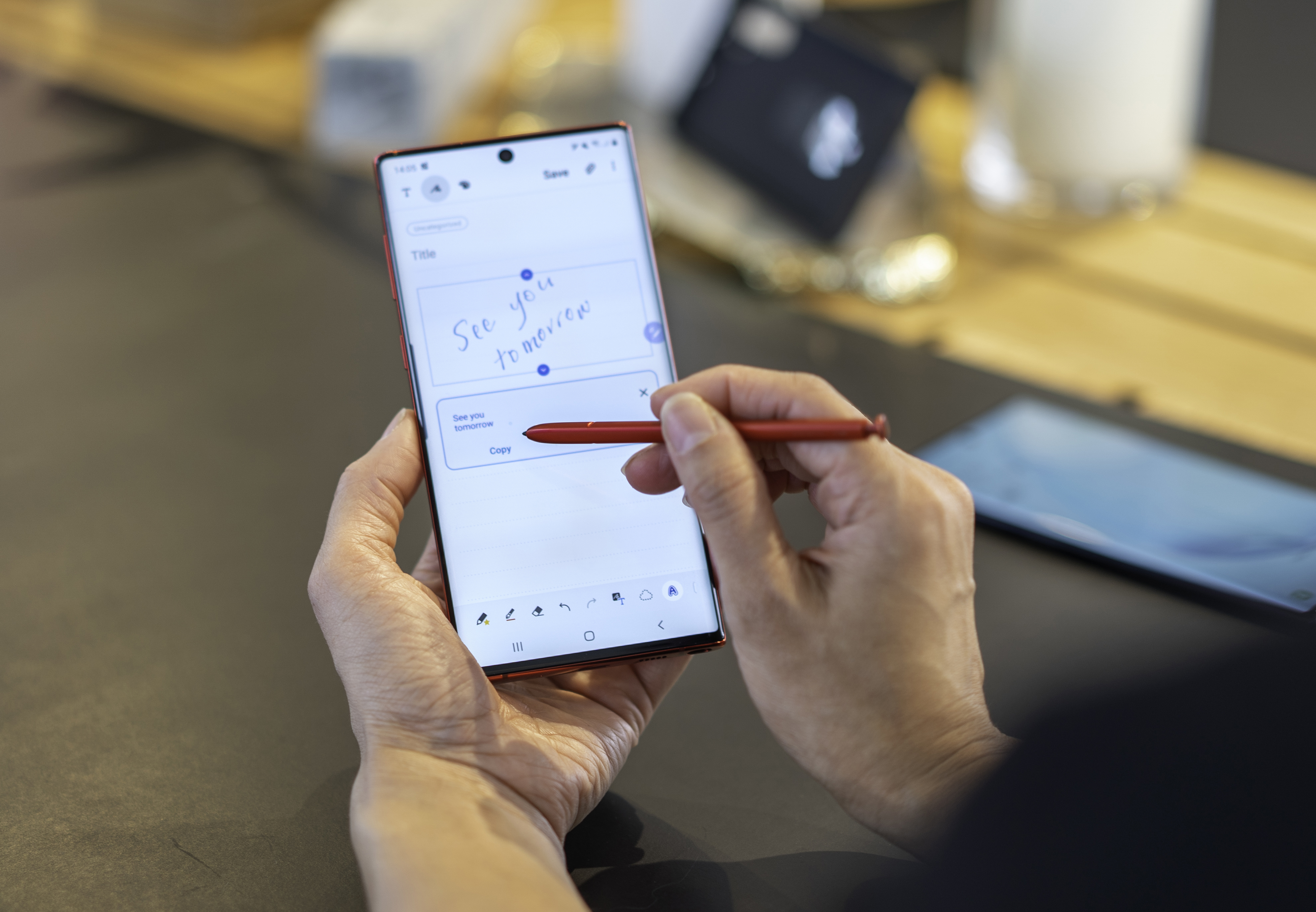 The Samsung Galaxy Note 10.