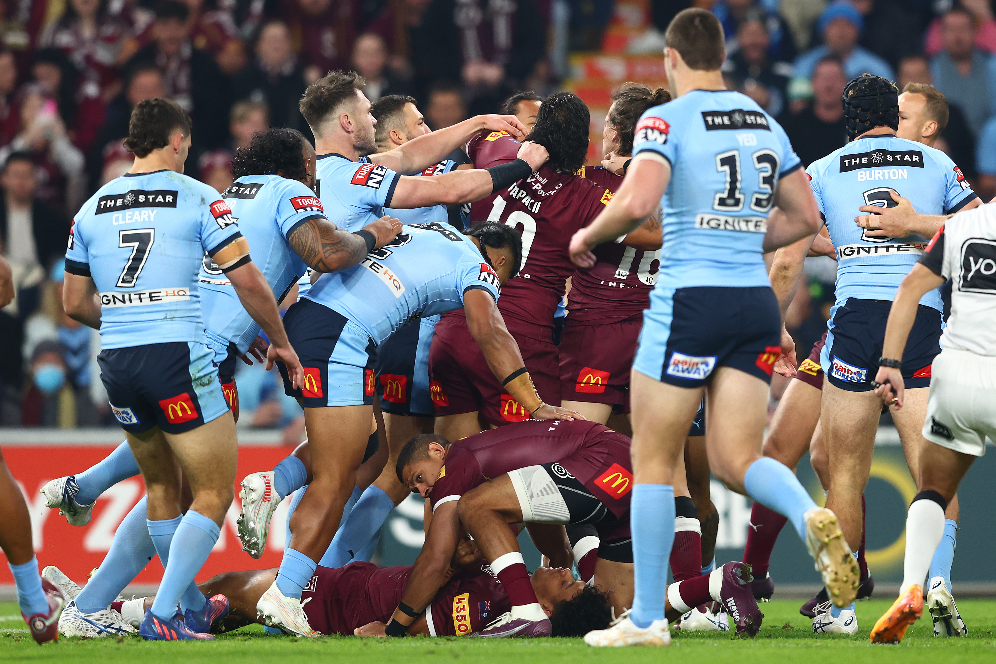 Queensland Maroons, NSW Blues, result, Kalyn Ponga try, video