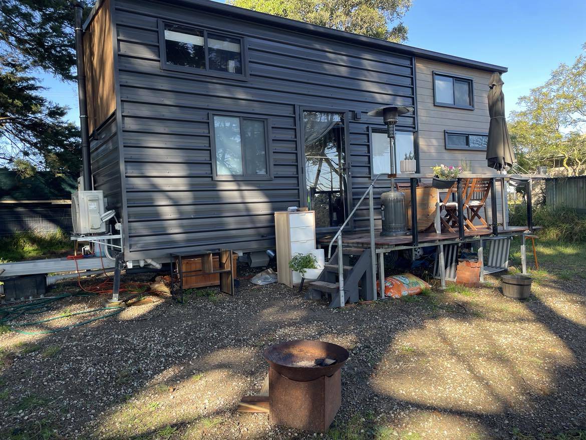 Sen had to leave her tiny house on wheels and now hopes to sell it.