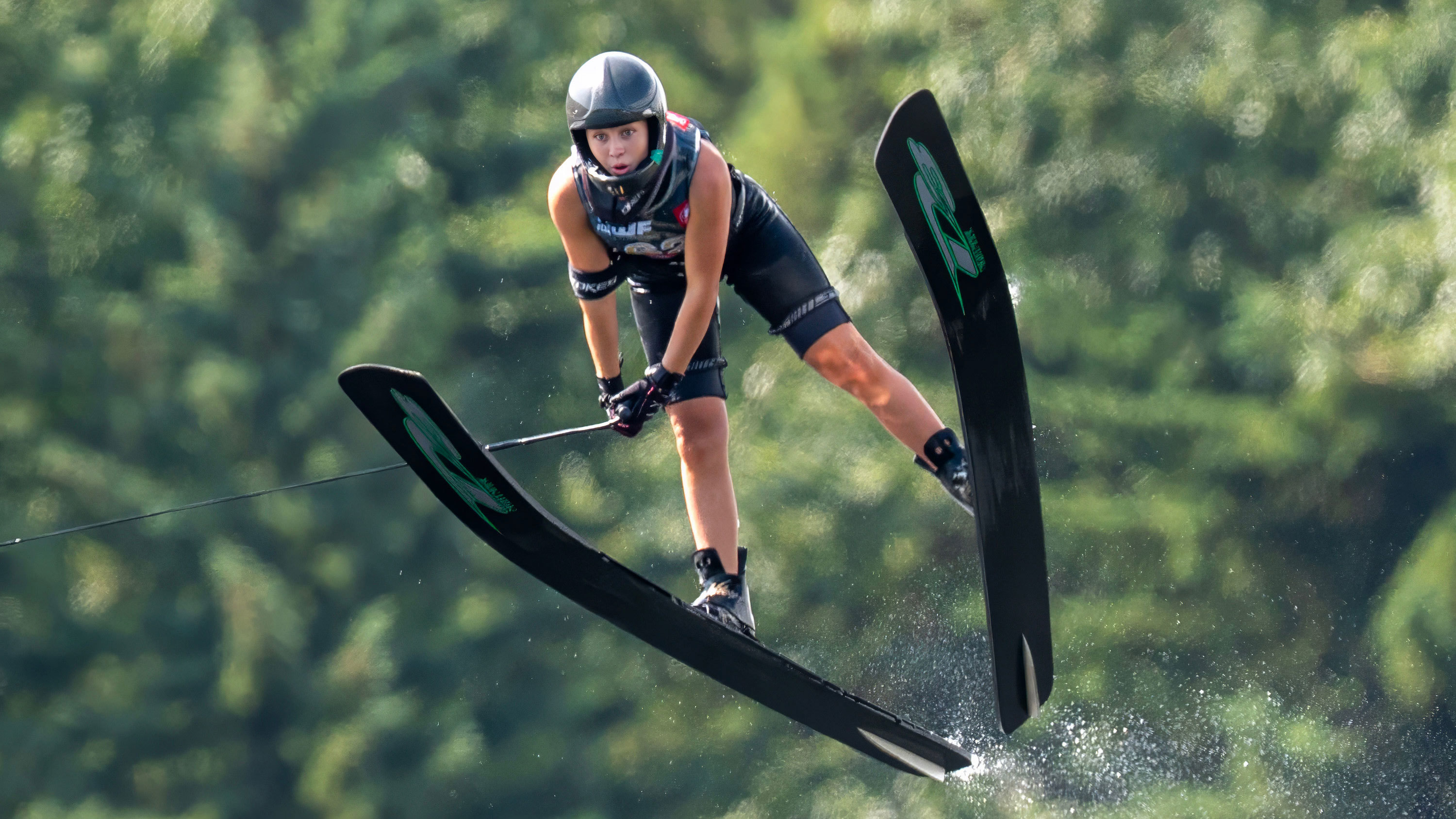 Kristy Appleton is back competing in waterskiing and this year took out the world jump title.