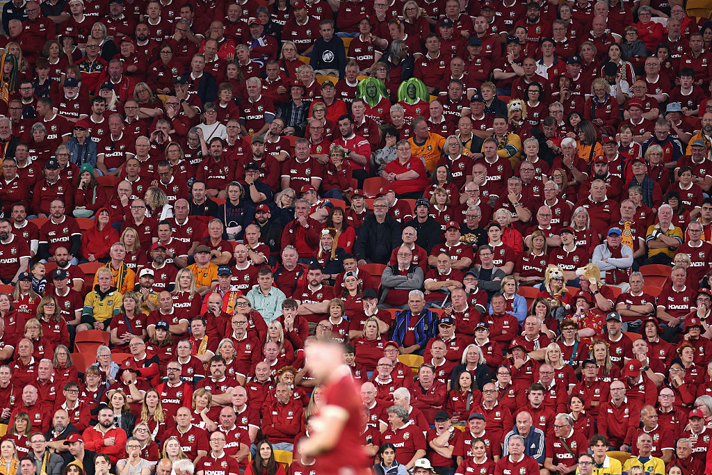 Lions fans enjoy the atmosphere.