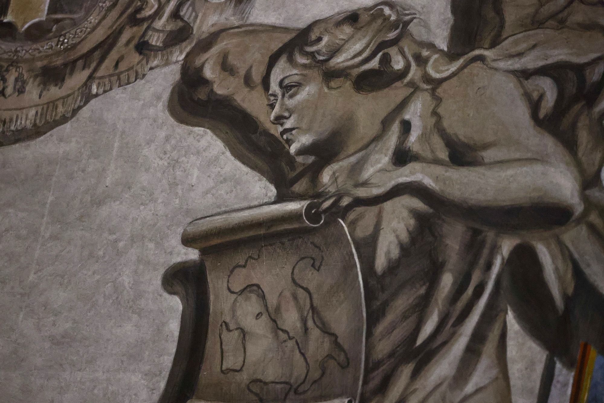 Fresco at the Basilica of St. Lawrence in Lucina.