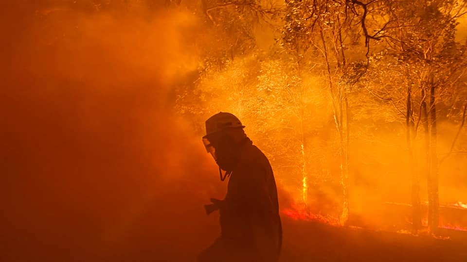 Specialist firefighters from NSW have been flown in to help combat the fires.