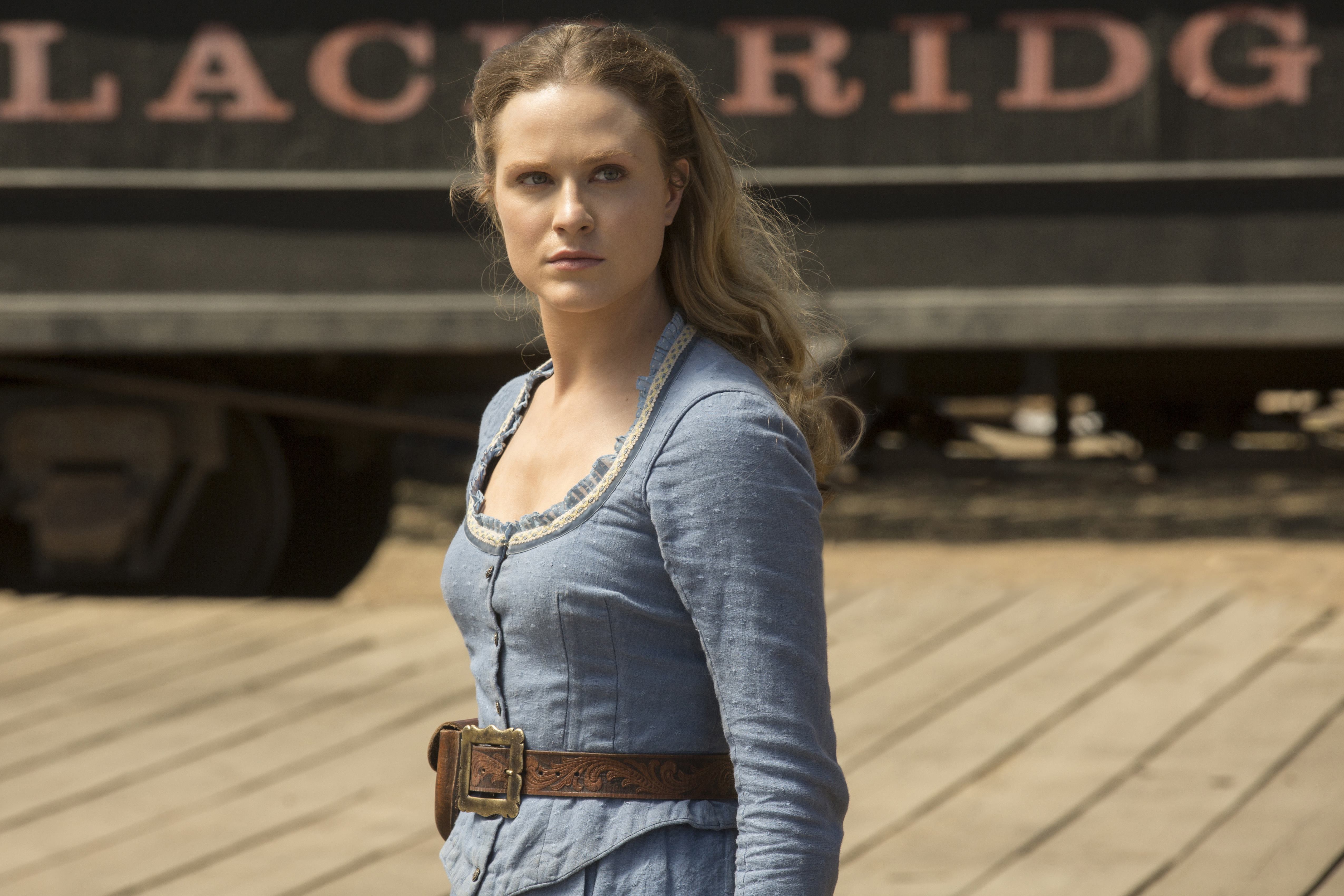 Evan Rachel Wood in a scene from Westworld.