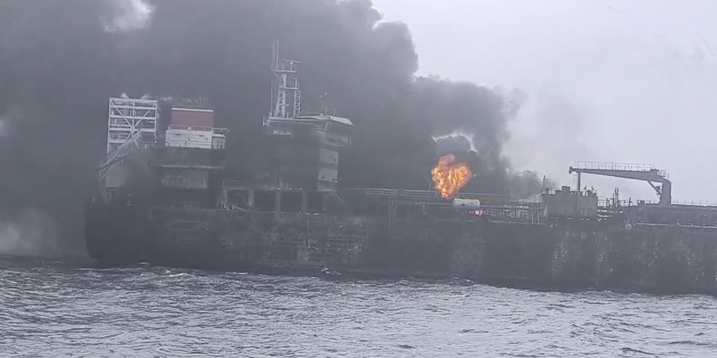 El Reino Unido teme el daño ambiental después de la colisión de los barcos en el Mar del Norte