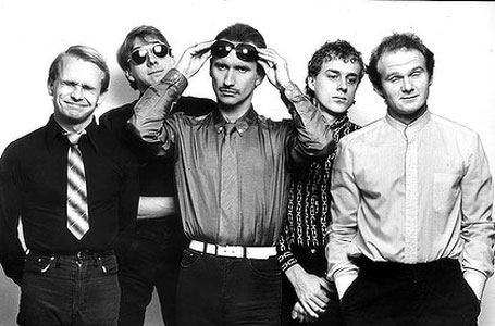 Men at work in 1983: Greg Ham, John Rees, Colin Hay, Roy Strykert and Jerry Spicer.