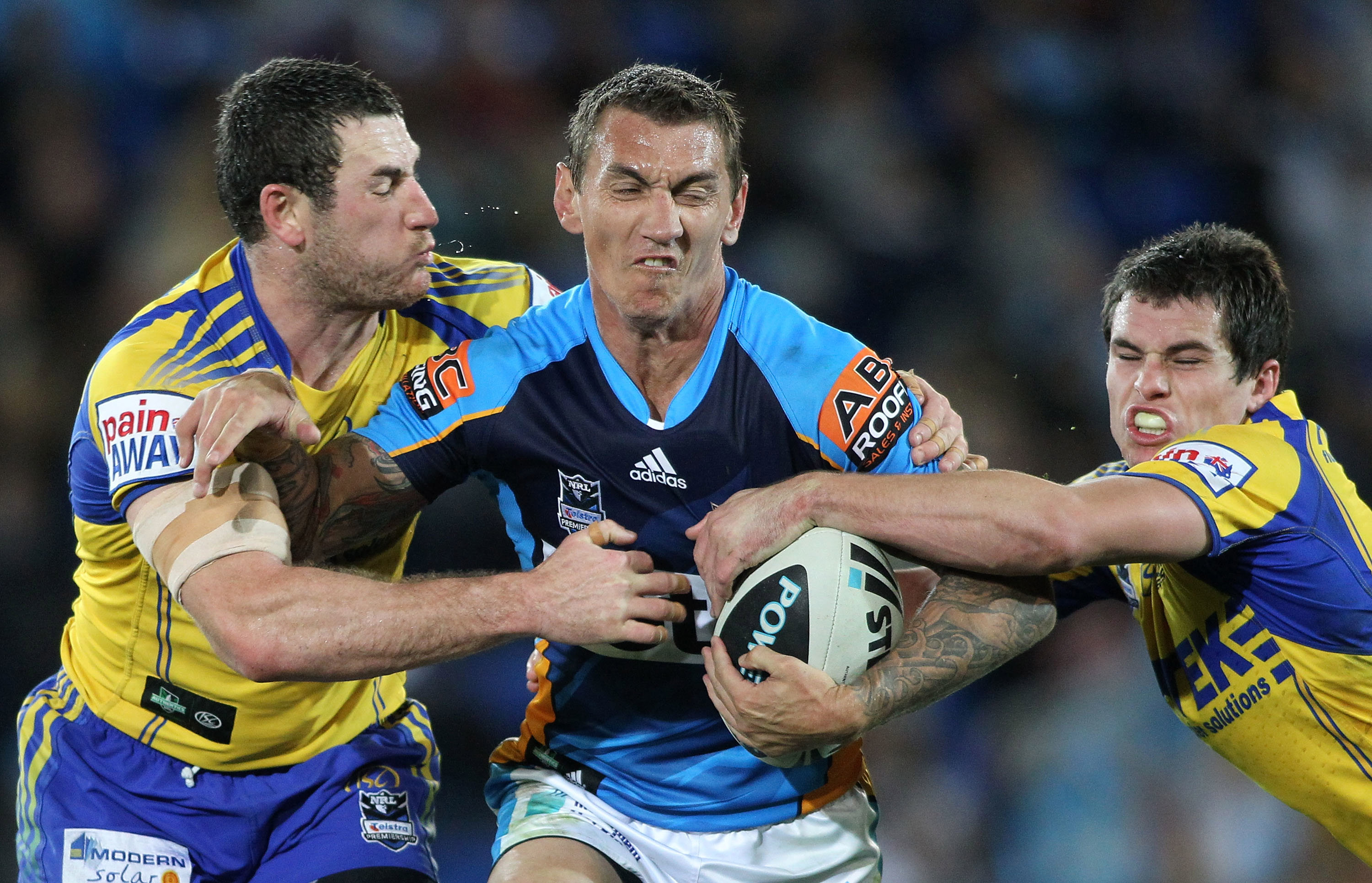 Mat Rogers in action for the the Gold Coast Titans in 2010.