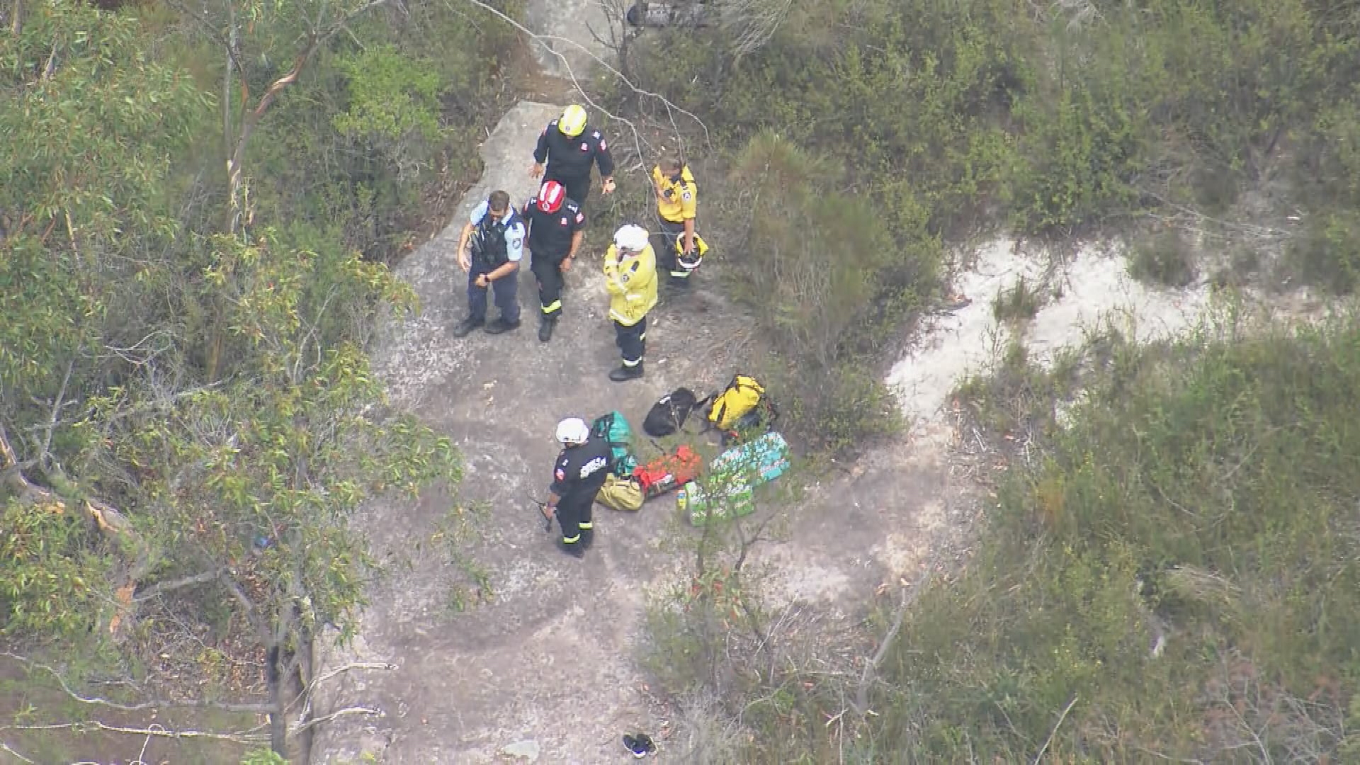 A﻿n abseiler has died after falling off a cliff in the Ku-ring-gai Chase National Park, in Sydney's north. 