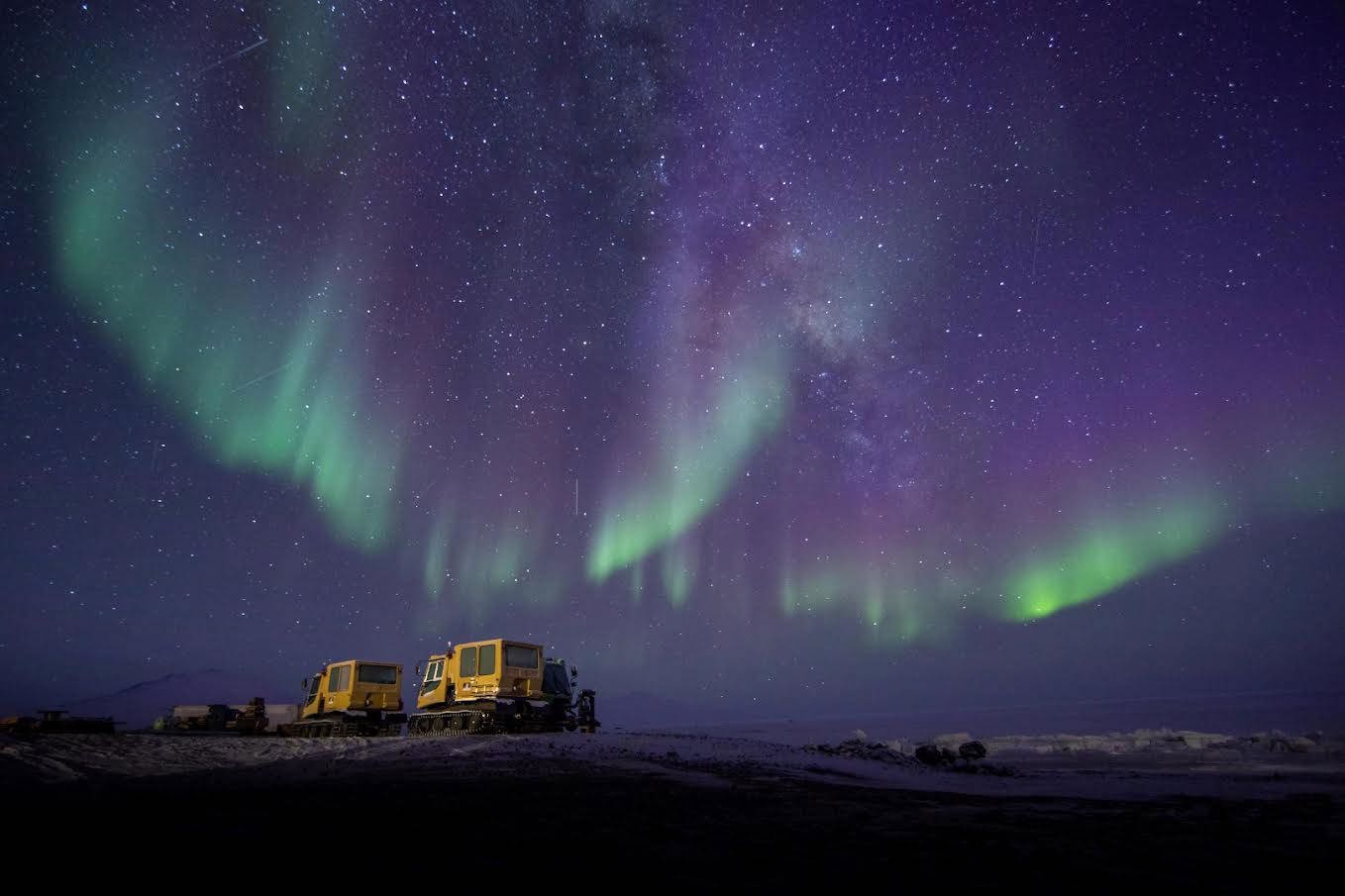 Jordan braved the extreme cold to capture the aurora.