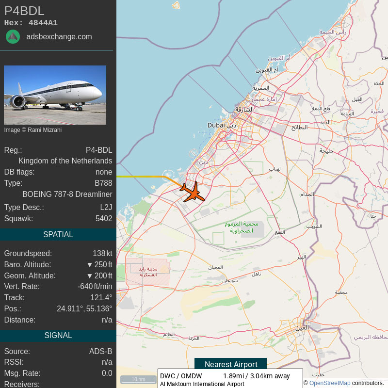 Russian oligarch Roman Abramovich's Boeing 787 Dreamliner recently flew a return trip from Dubai to Russia.