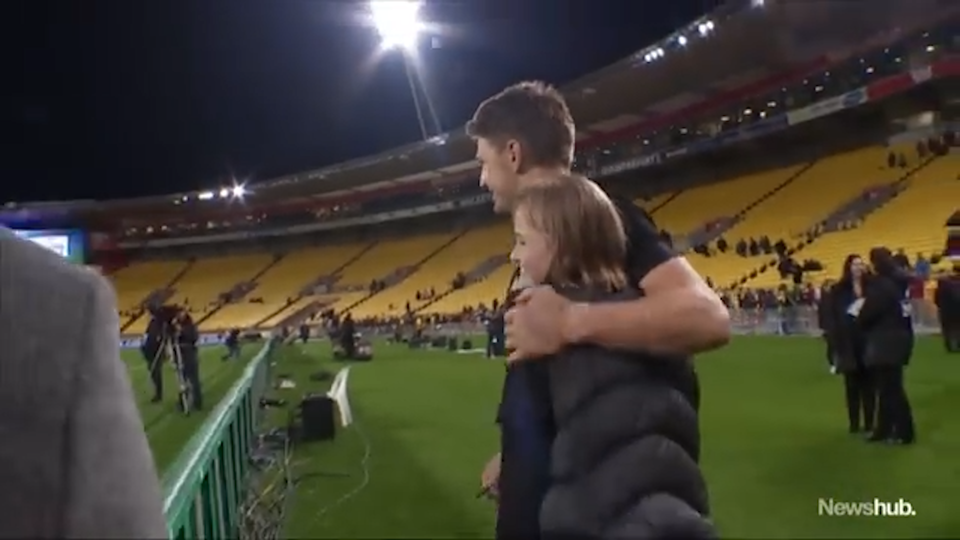 Beauden Barrett with younger sister Zara.