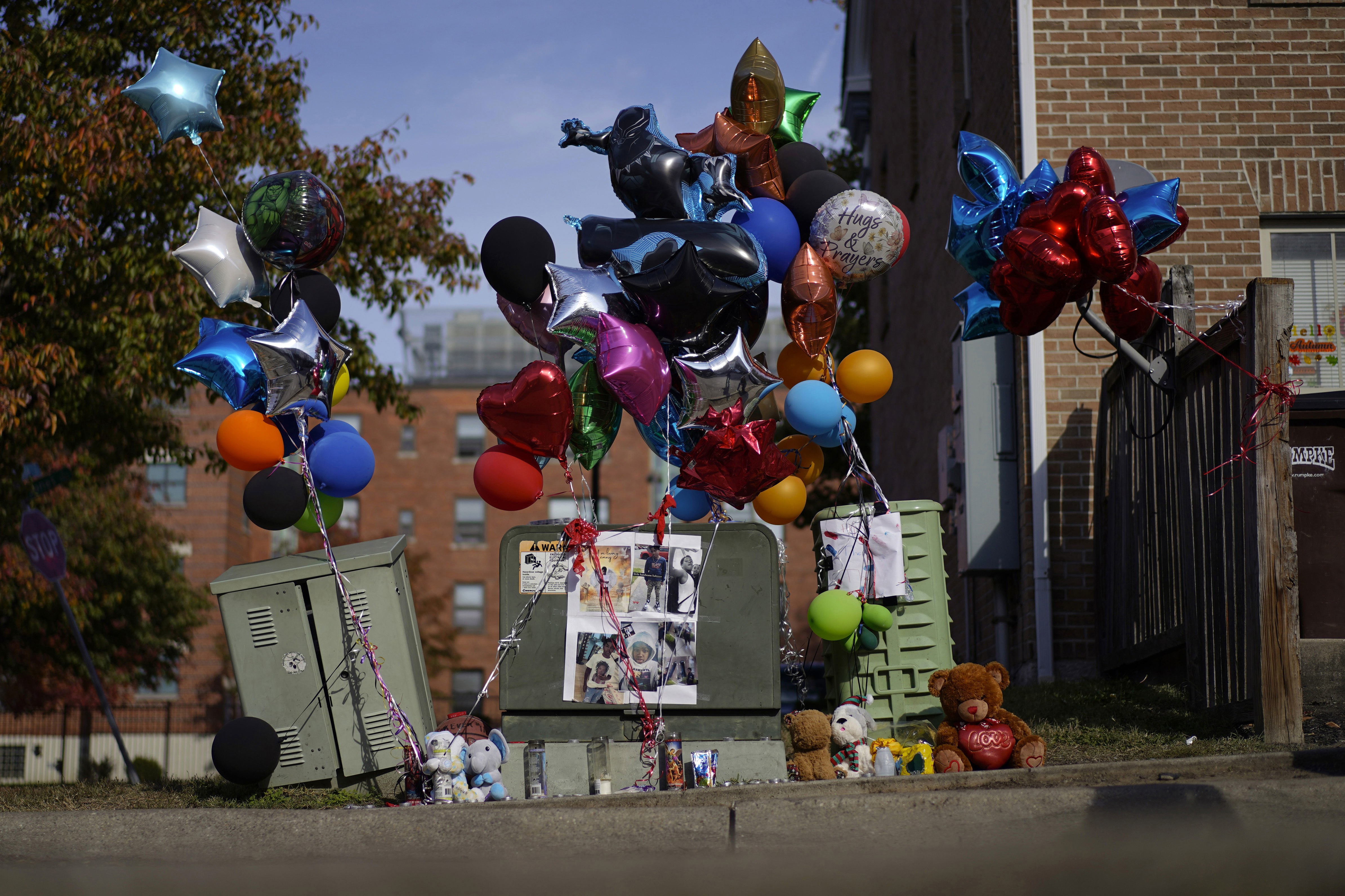 A memorial for dead child Dominic Davis