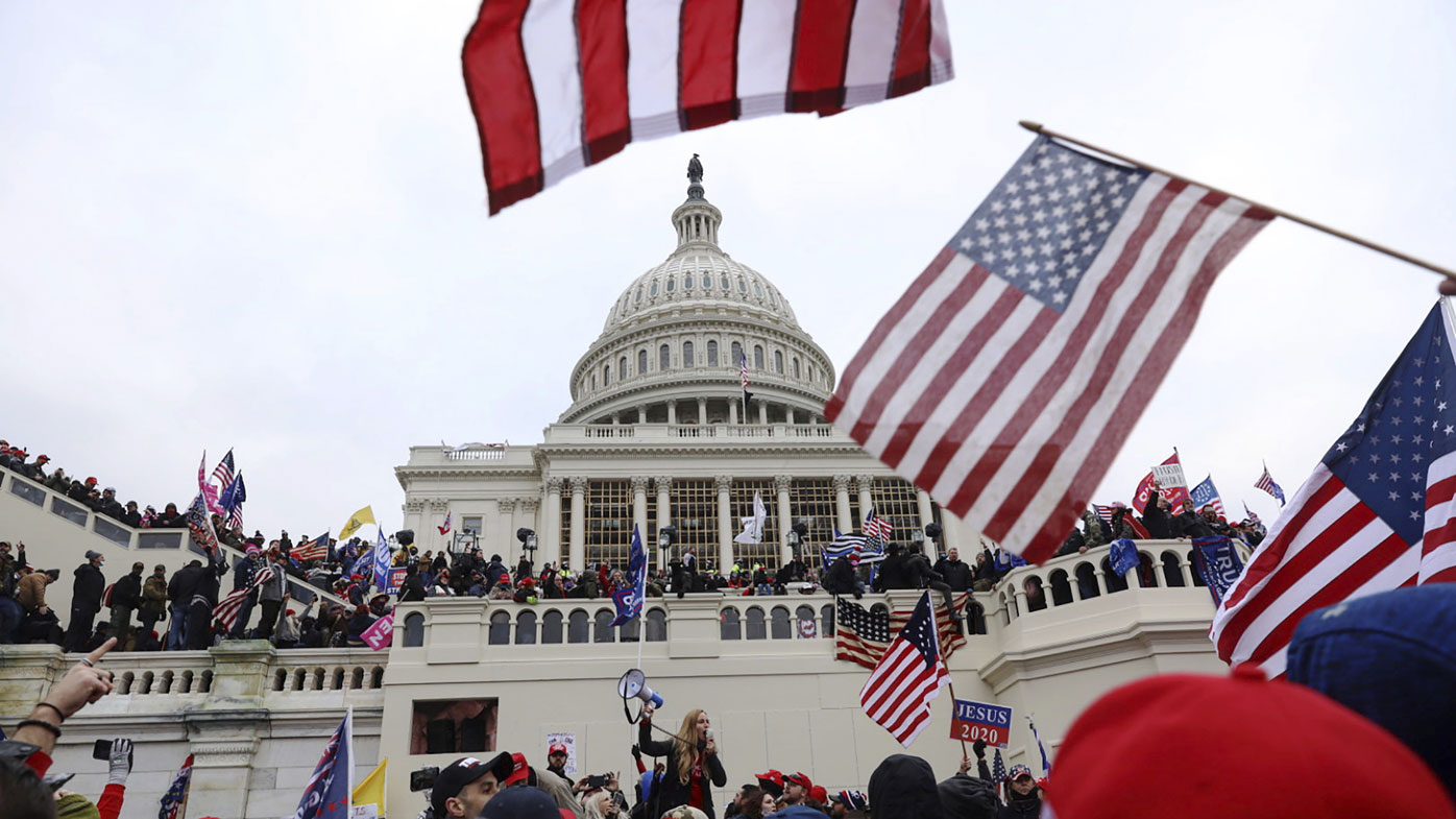 Supporters of President Donald Trump gather outside the US Capitol in Washington (Photo: January 6, 2021)