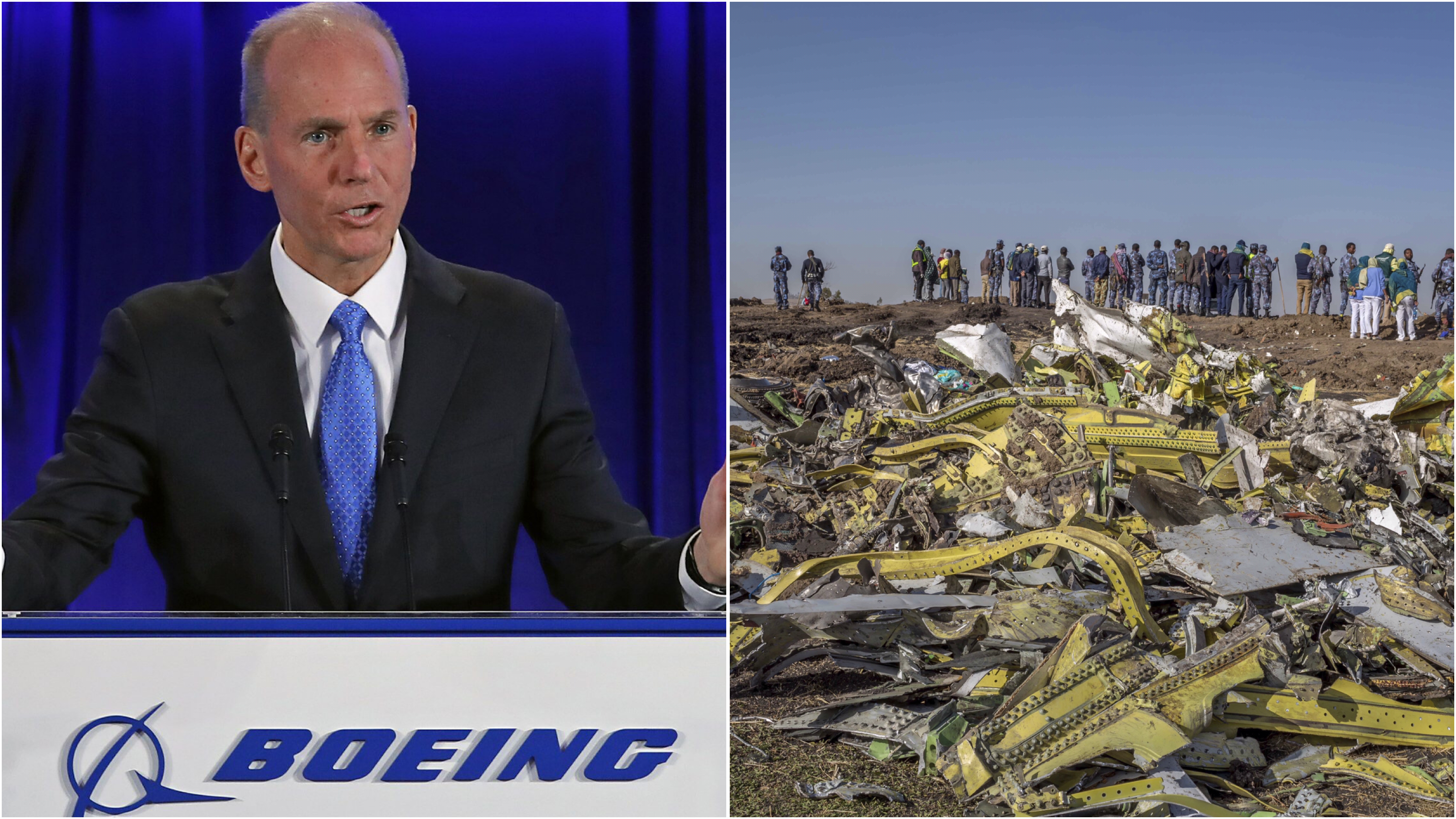 Boeing CEO Dennis Muilenburg has said the pilots involved in two deadly crashes did not 'completely' follow procedure. 