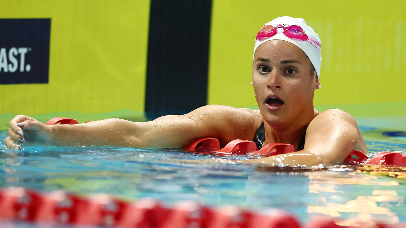 Kaylee McKeown after winning the women's 200m individual medley at the Australian swimming championships.