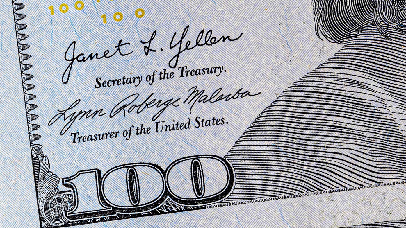 Historically all US paper money bears the signature of the Secretary of the Treasury and the Treasurer.