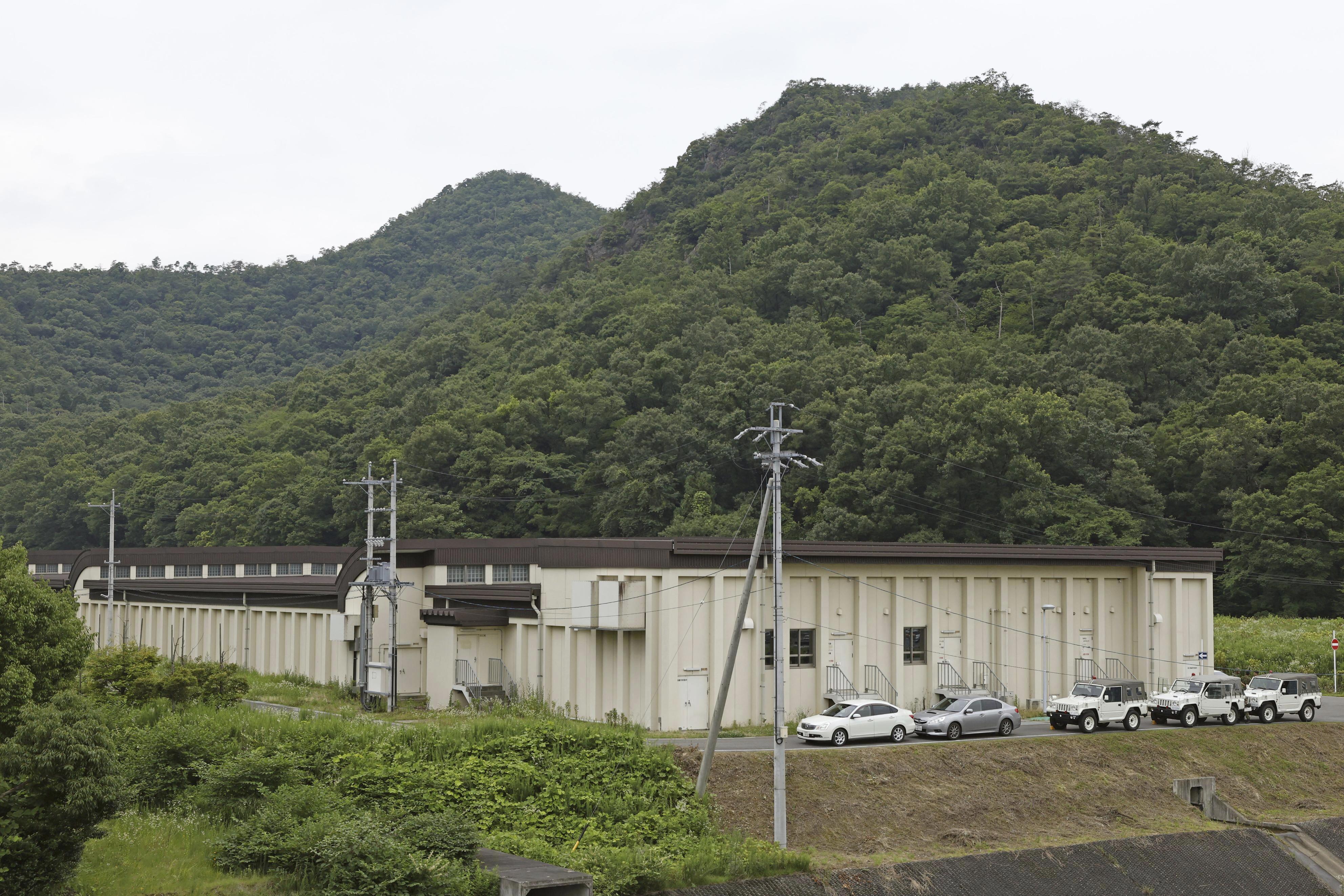 This shows the Hino Kihon firing range of the Ground Self Defense Force, following a deadly shooting in Gifu, central Japan, Wednesday, June 14, 2023. An 18-year-old army trainee shot three fellow soldiers at a firing range on a Japanese army base Wednesday, officials said. (Kyodo News via AP)