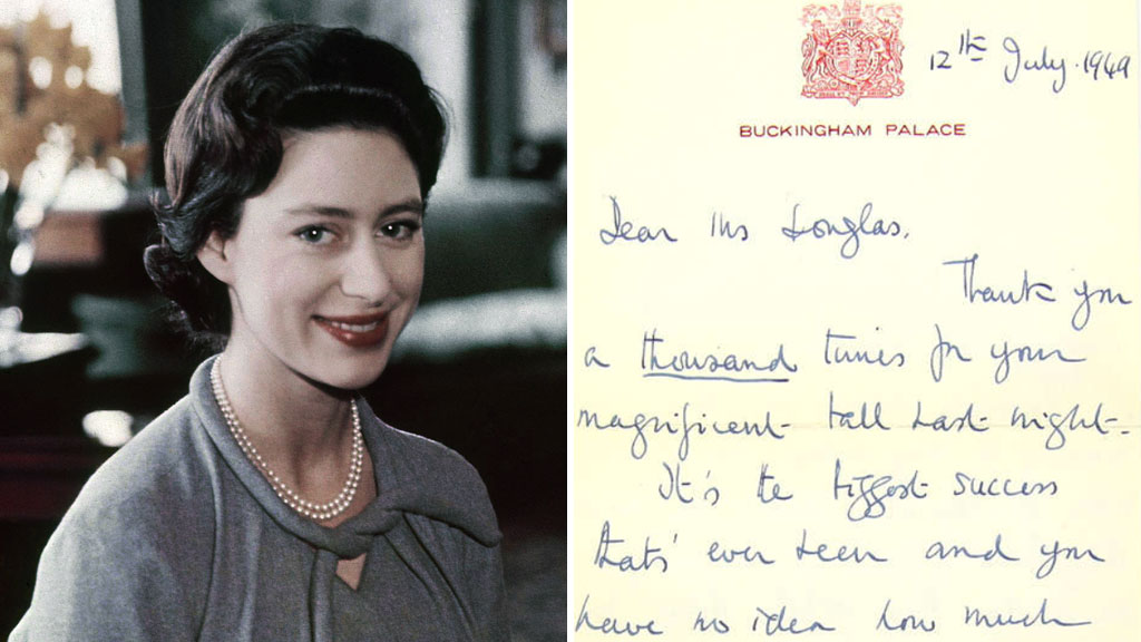 Princess Margaret's handwritten letters to friend Sharman Douglas - 9Honey