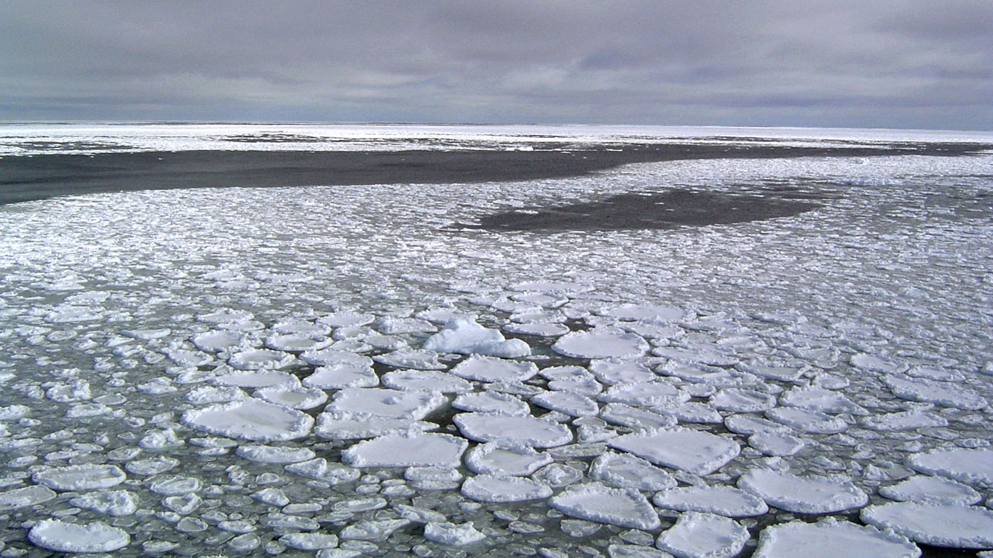 This January 2017 photo provided by Ted Scambos shows sea ice on the ocean surrounding Antarctica during an expedition to the Ross Sea. Ice in the ocean off the southern continent steadily increased from 1979 and hit a record high in 2014. But three years later, the annual average extent of Antarctic sea ice hit its lowest mark, wiping out three-and-a-half decades of gains, and then some, according to a study in the Proceedings of the National Academy of Sciences on Monday, July 1, 2019.
