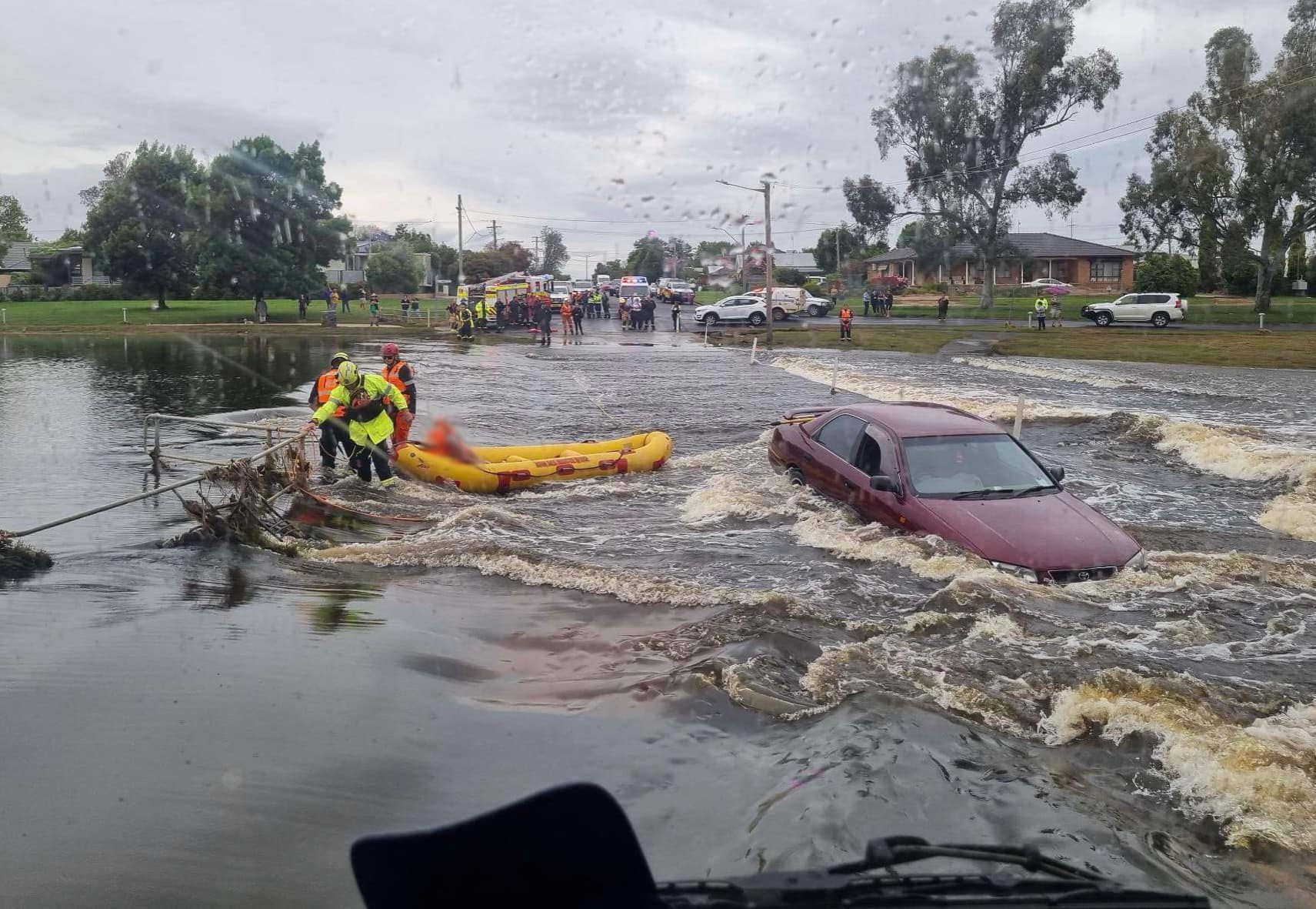 Around 9 am Friday NSW SES Forbes Unit responded to a flood rescue at Johnny Woods crossing with reports of one person trapped