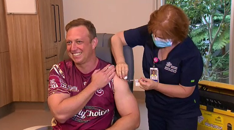 Receiving the Pfizer vaccine alongside Deputy Premier Steven Miles and Sport's Minister Stirling Hinchcliffe, Premier Palaszczuk stated she would've received AstraZeneca if she didn't have potential Olympic travel commitments. 