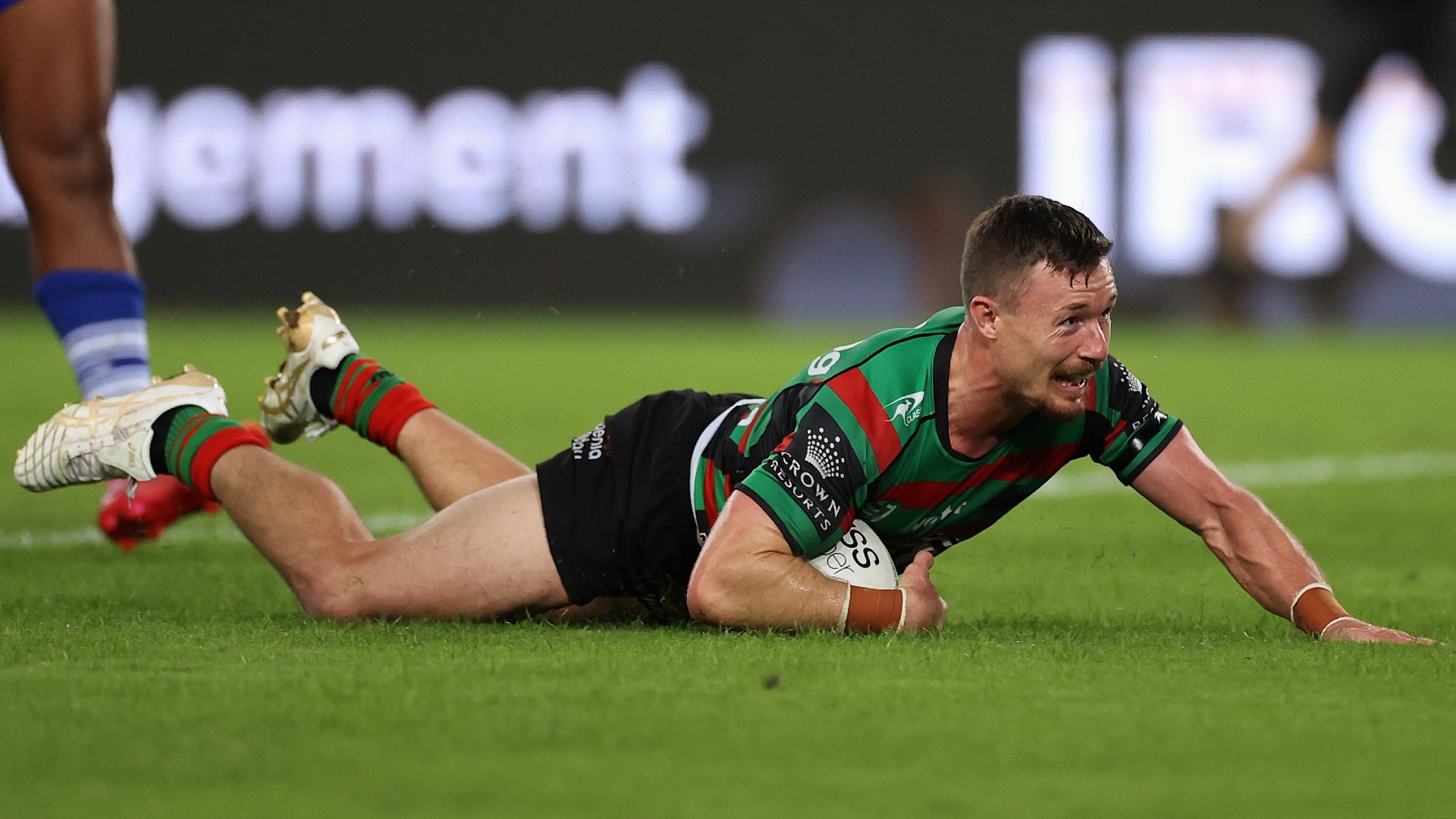 South Sydney Rabbitohs beat Canterbury Bulldogs as Damien Cook scores hat trick