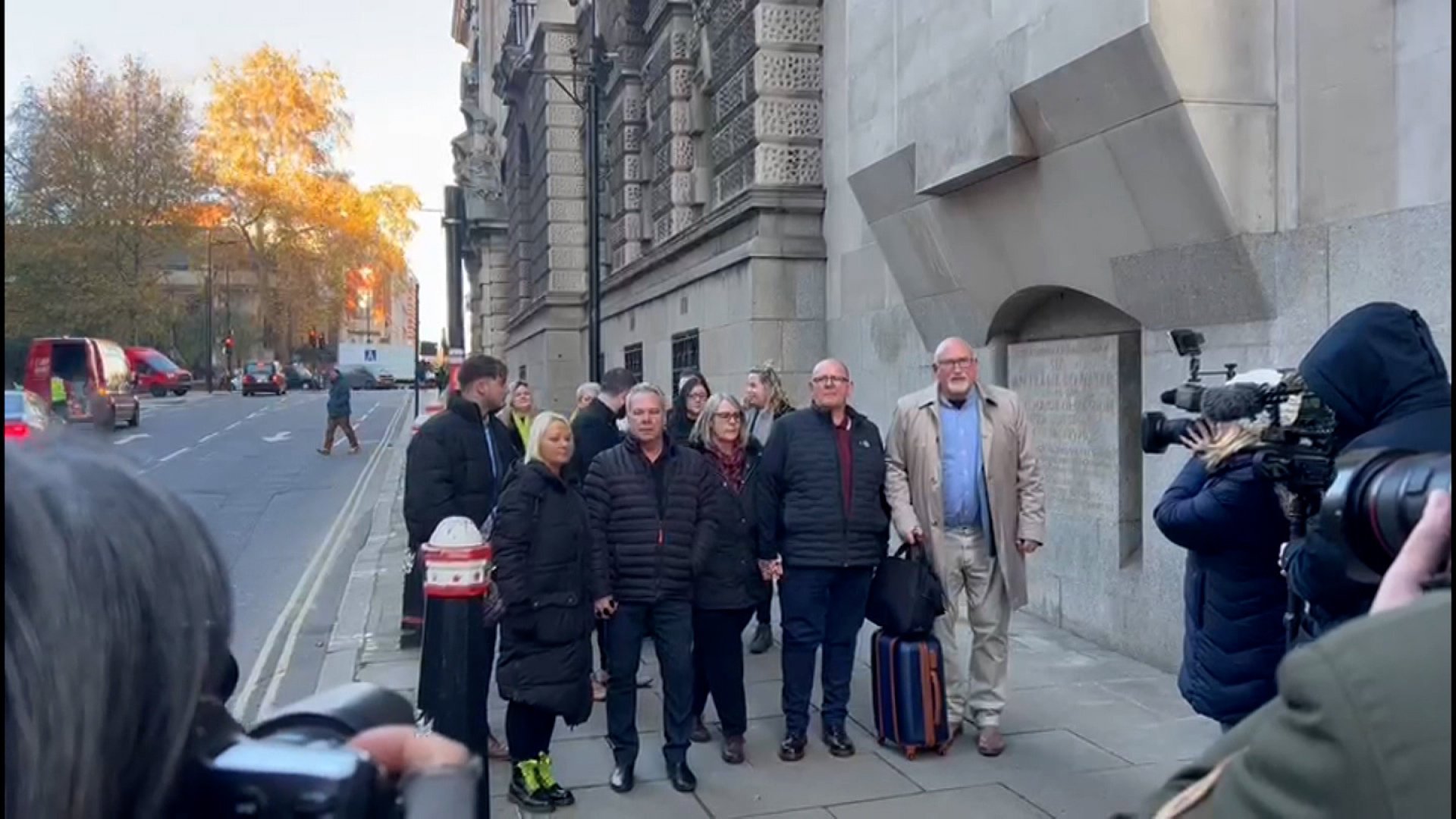 Harry Dunn's family arrive at the Old Bailey for Anne Sacoolas sentencing.
