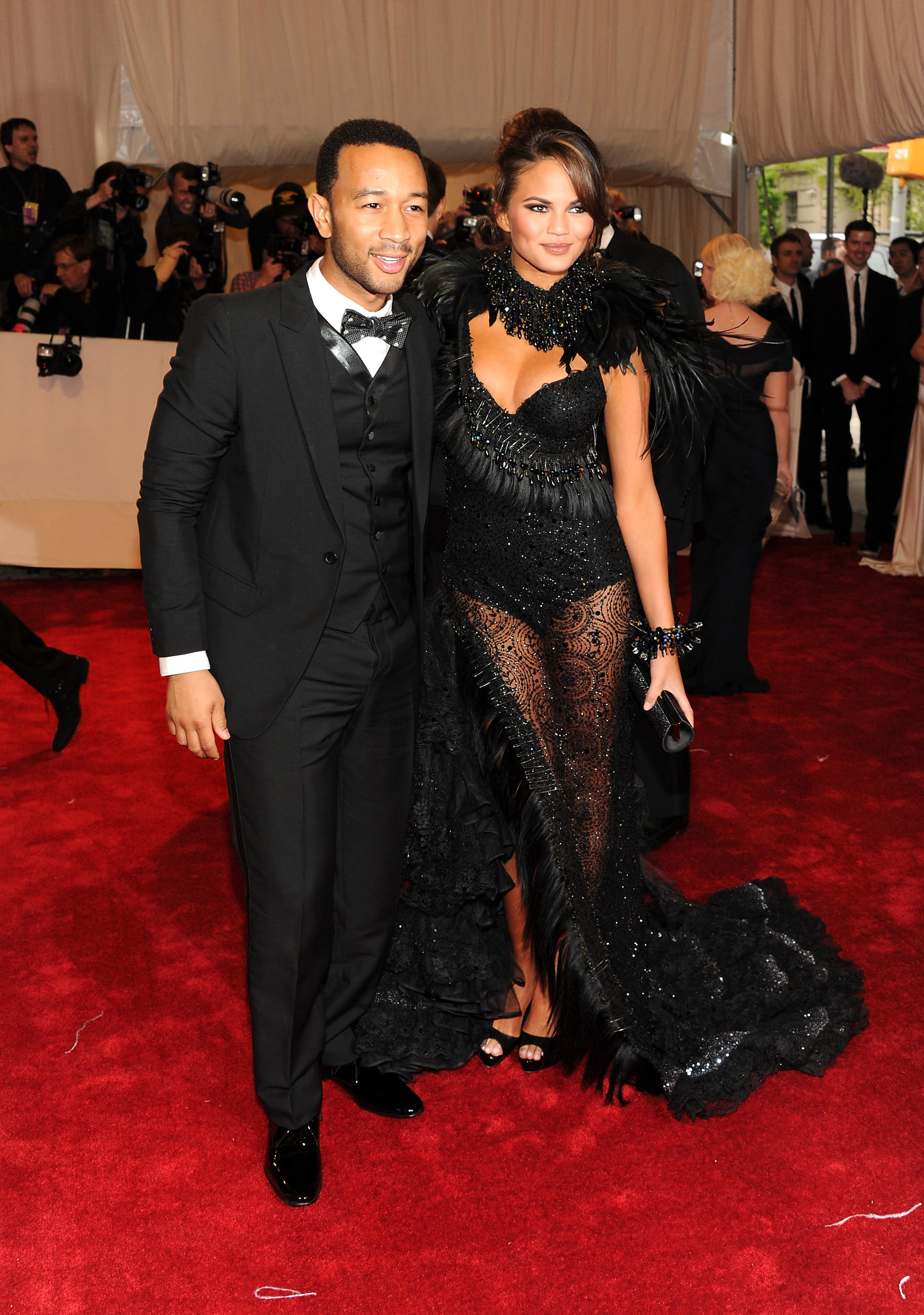 Chrissy Teigen and John Legend 2011 Met Gala