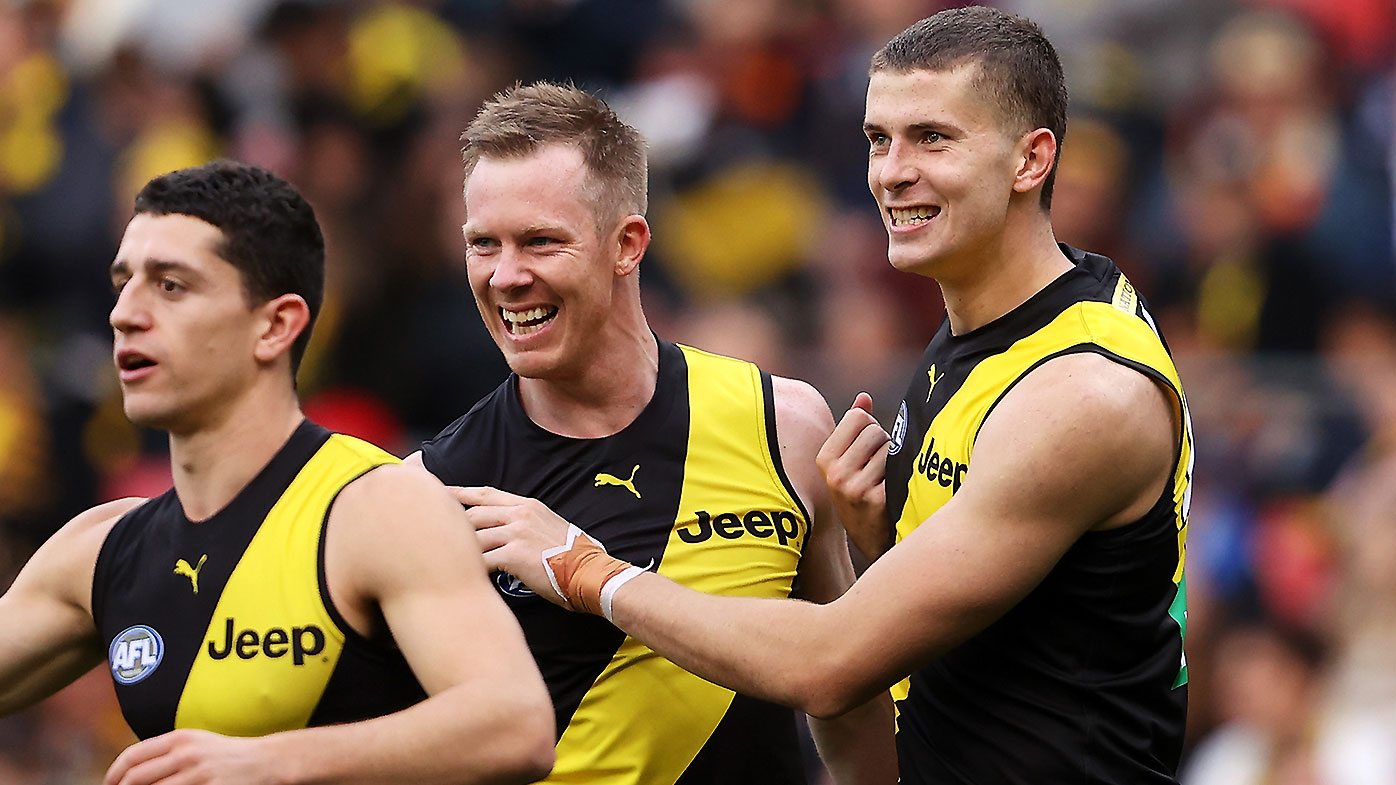 Jack Riewoldt and Callum Coleman-Jones