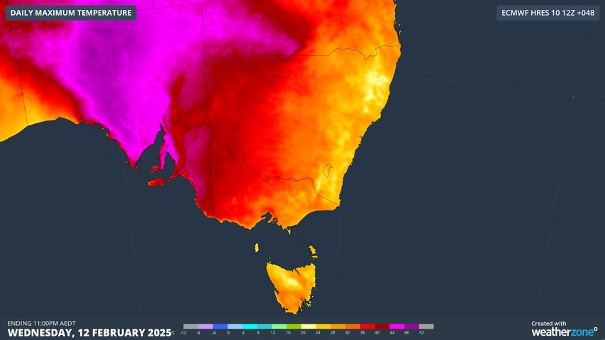 A mass of heat is hovering over SA.