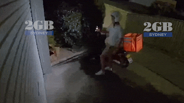 'Nappy bandit': Delivery driver caught on CCTV stealing customer's order