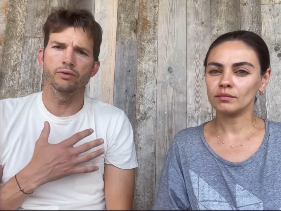 Ashton Kutcher Mila Kunis apologise defending danny masterson court letter