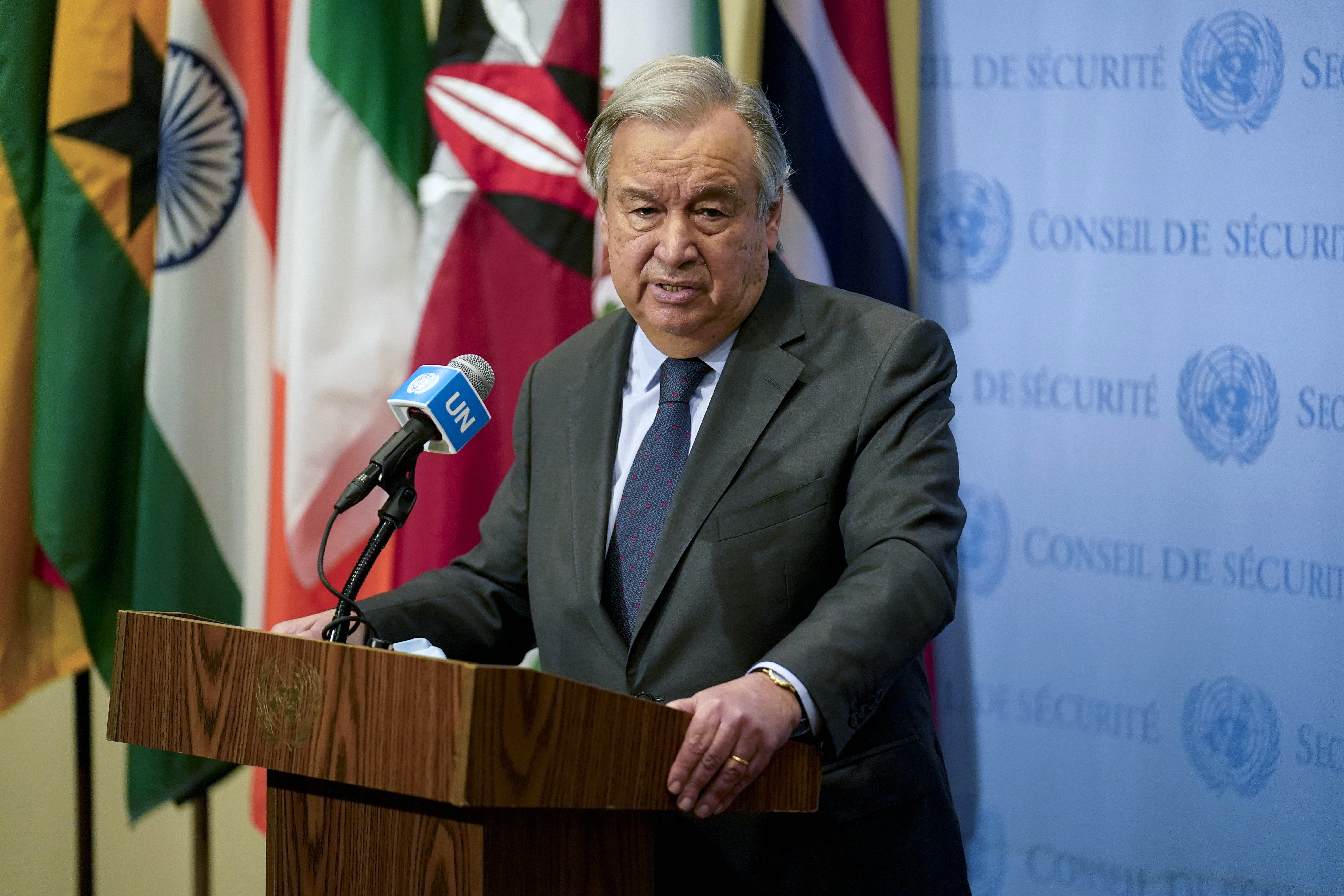 UN Secretary-General Antonio Guterres says Russia must fully comply with the UN Charter. 