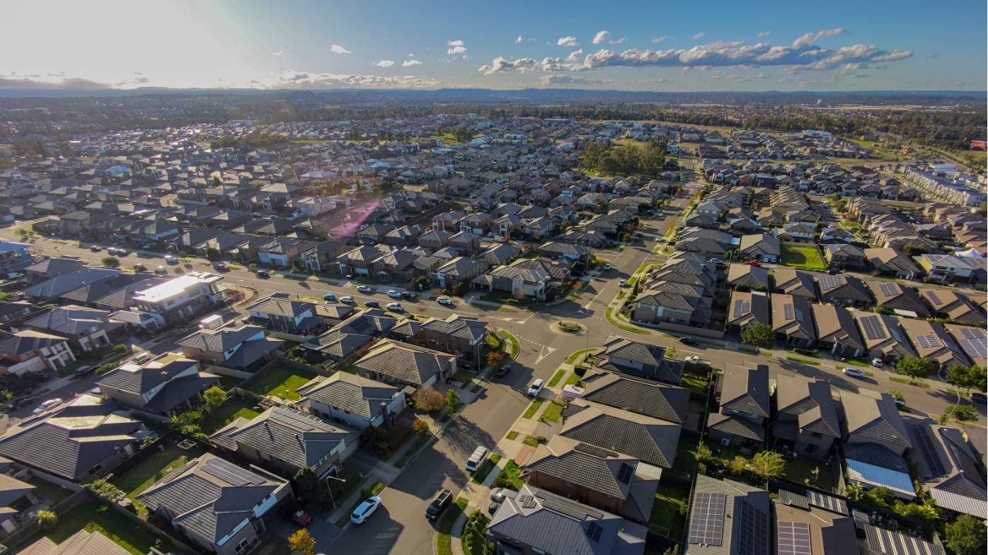 Houses in an outer suburb.