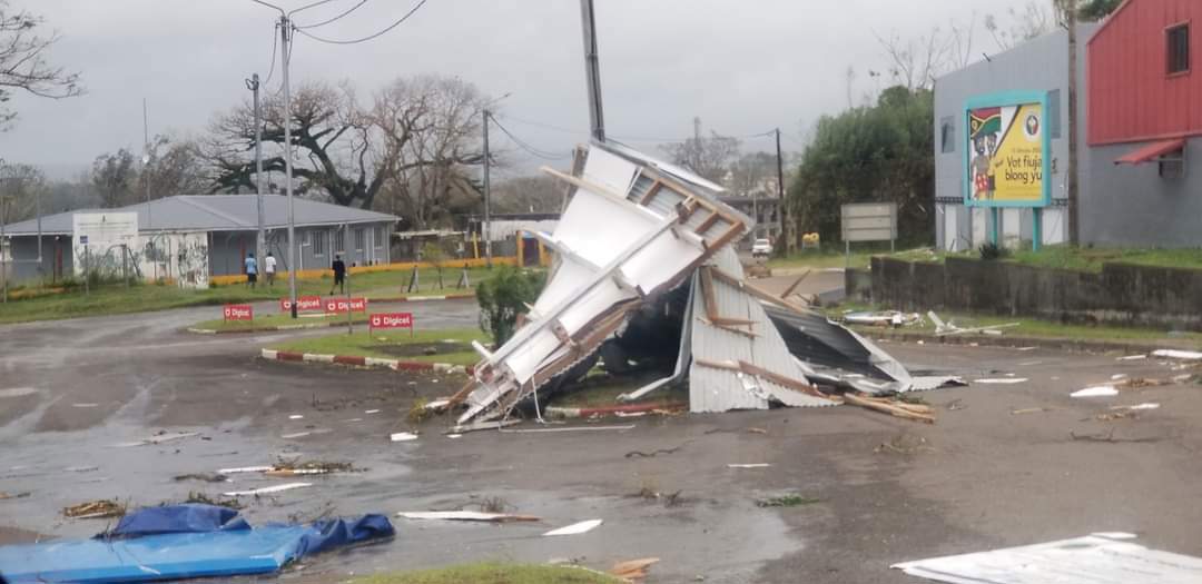 Damage by two cyclones in Vanuatu.