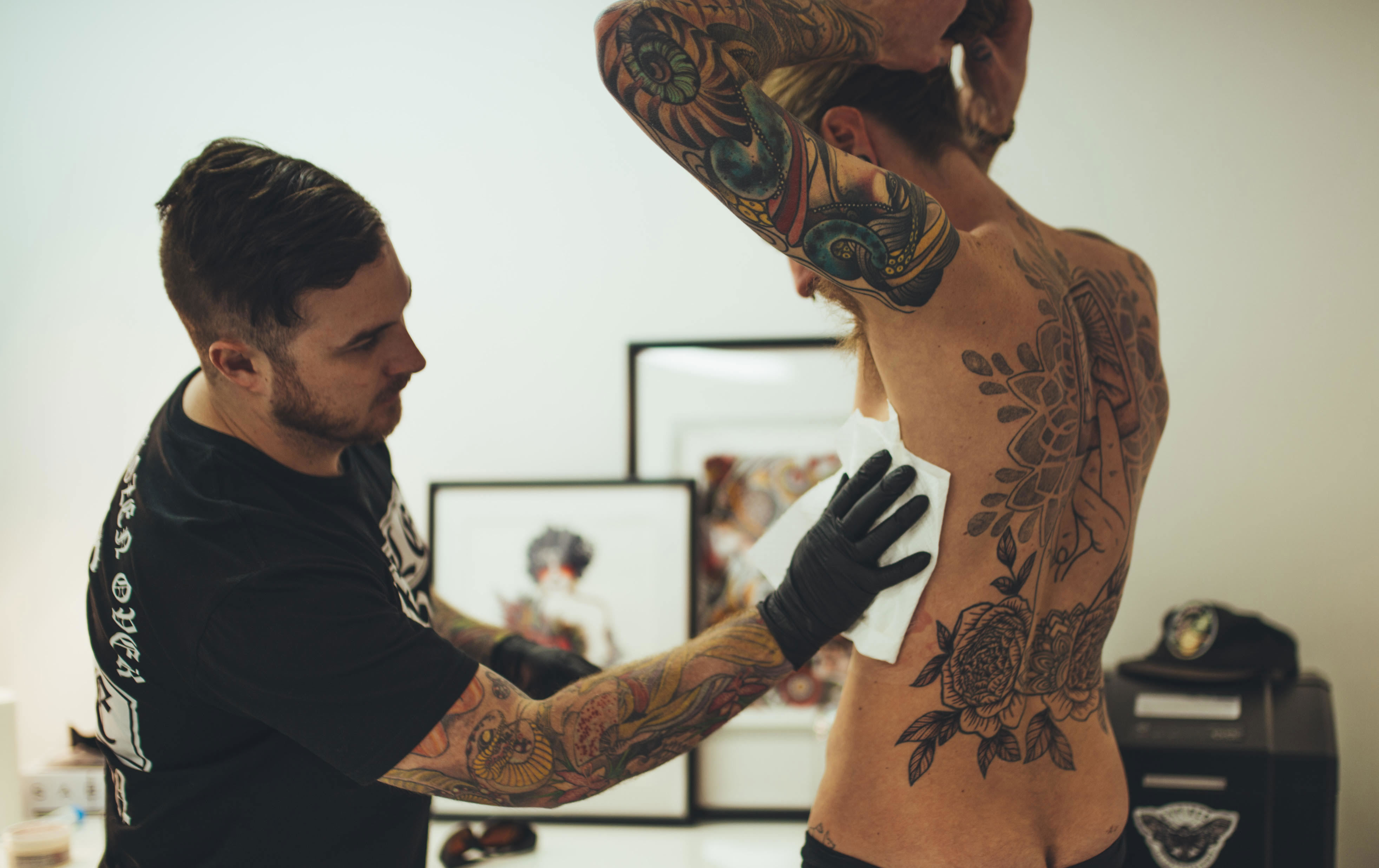 Jared Hartley runs Expired Laser Studio, a tattoo removal business in Canberra.