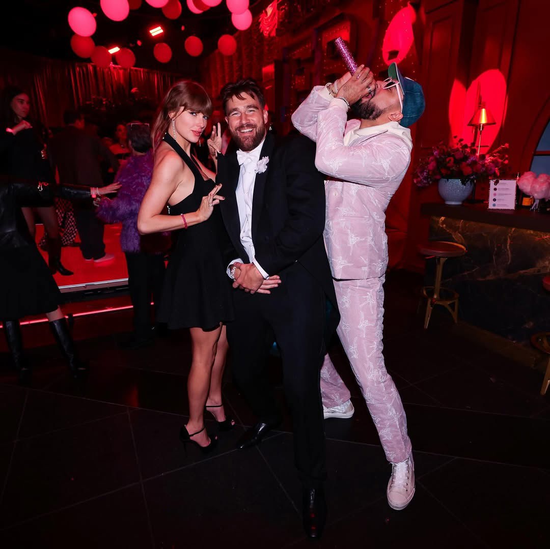 Taylor Swift and Travis Kelce at her Eras-themed party