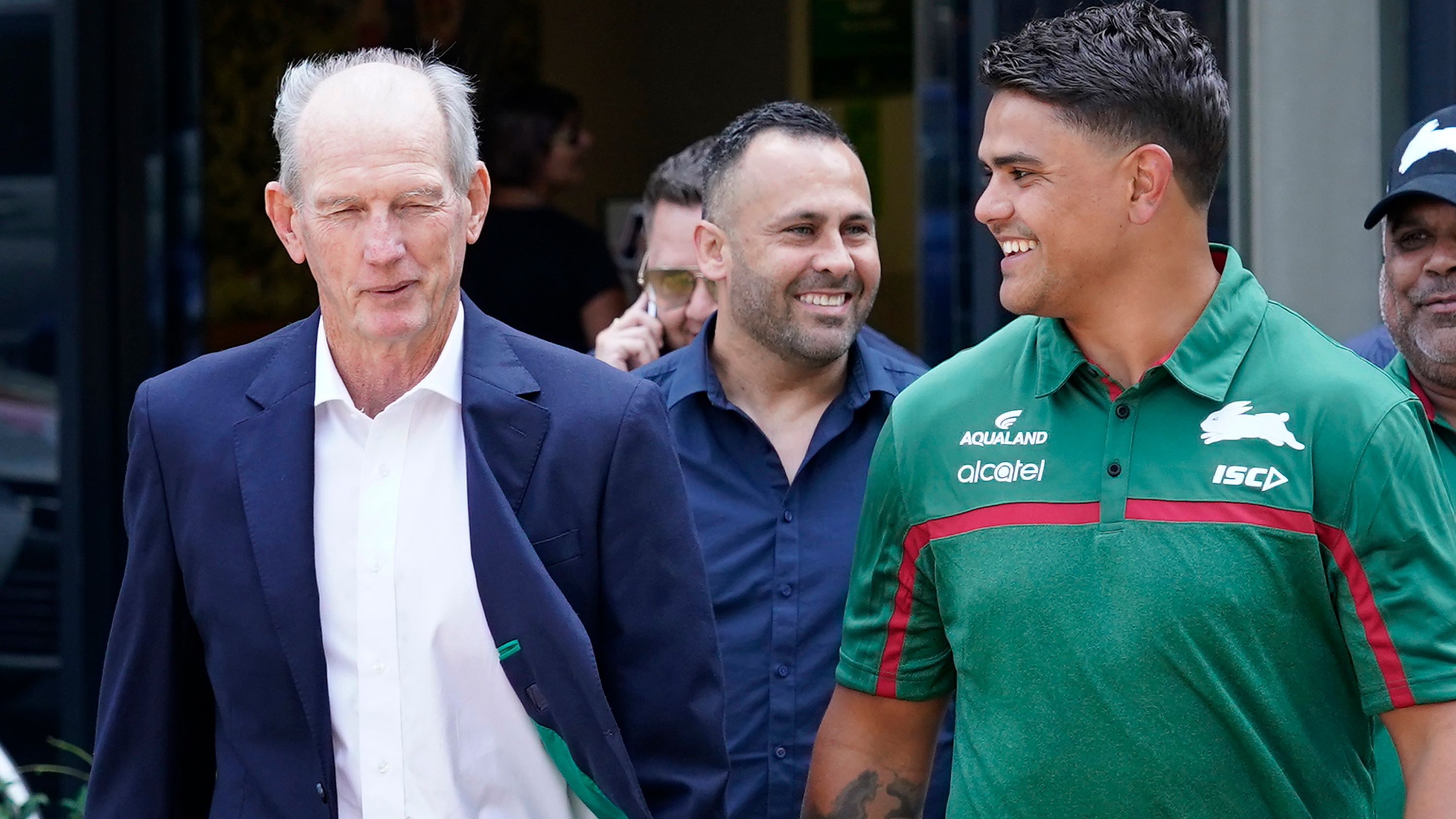 Wayne Bennett with Latrell Mitchell