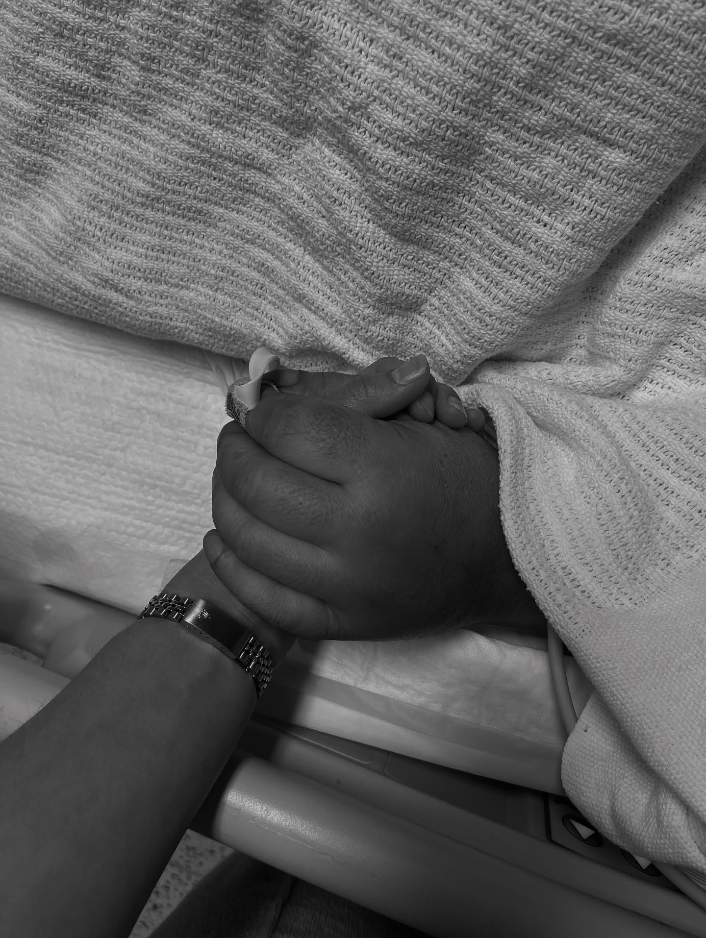 Brycki revealed that she held her father's hand in his final moments.