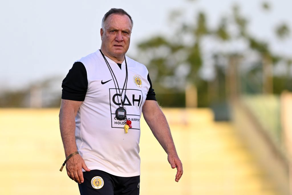 Curacao coach Dick Advocaat during a training session.