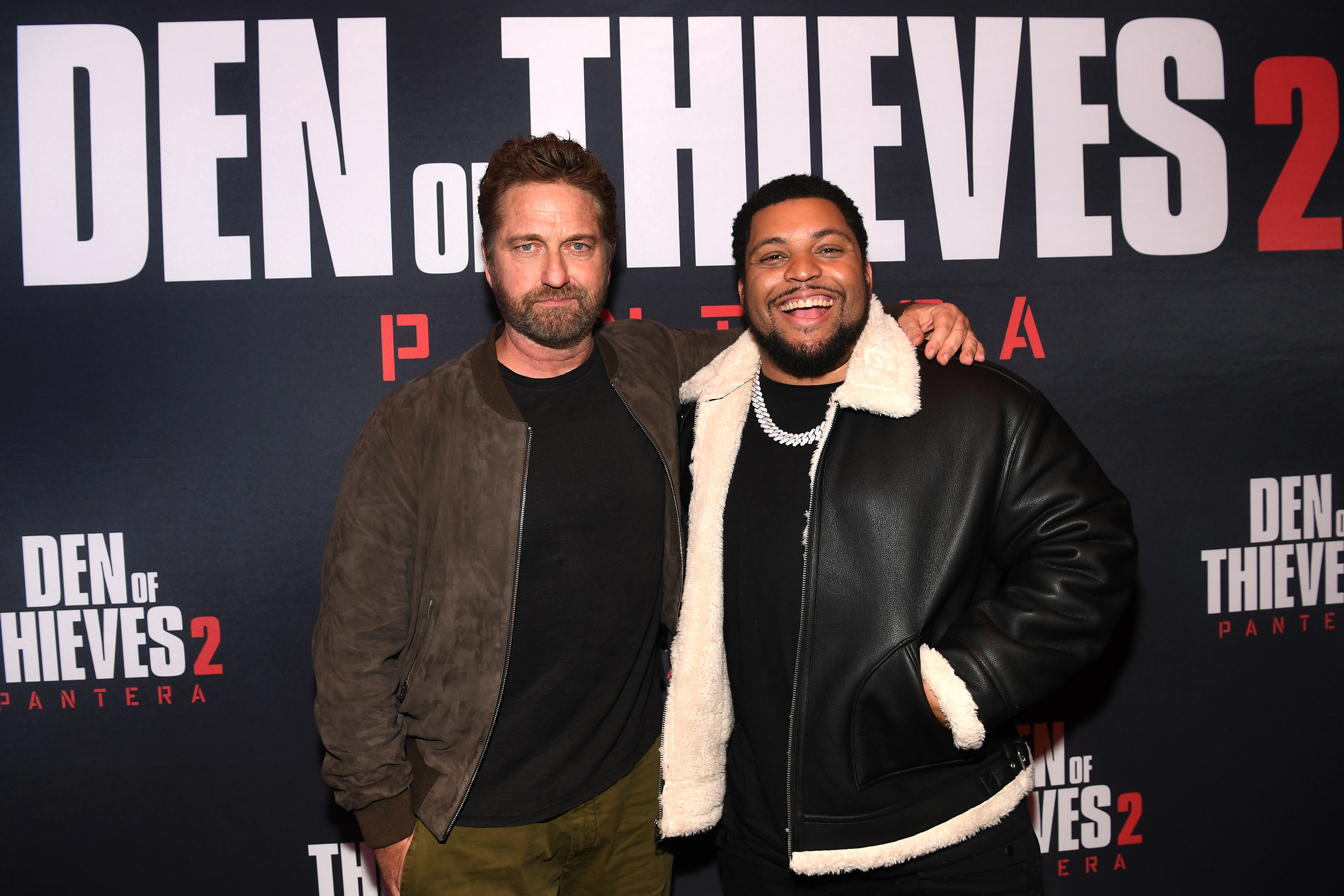 Gerard Butler and O'Shea Jackson Jr.