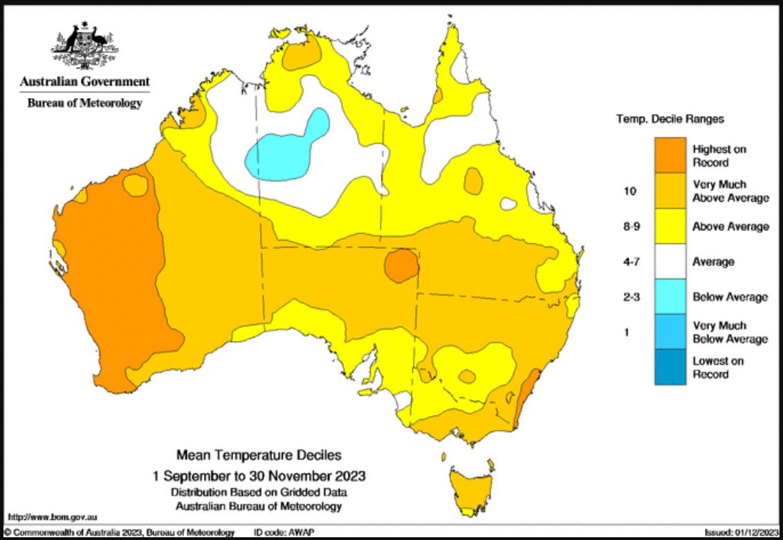 Warmest spring on record in Aussie state