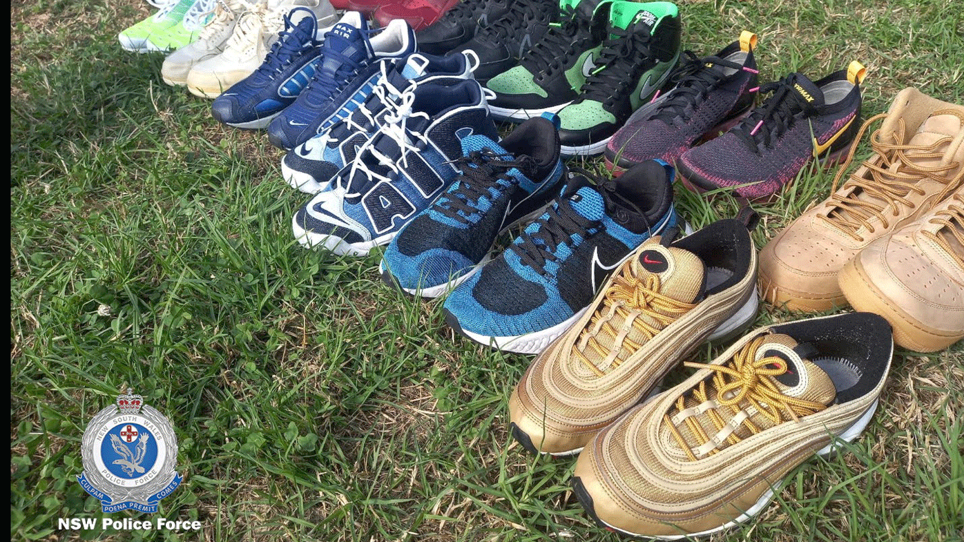 Three people have faced court accused of extortion after detectives seized designer clothes and shoes valued at $150,000 in Sydney's west.